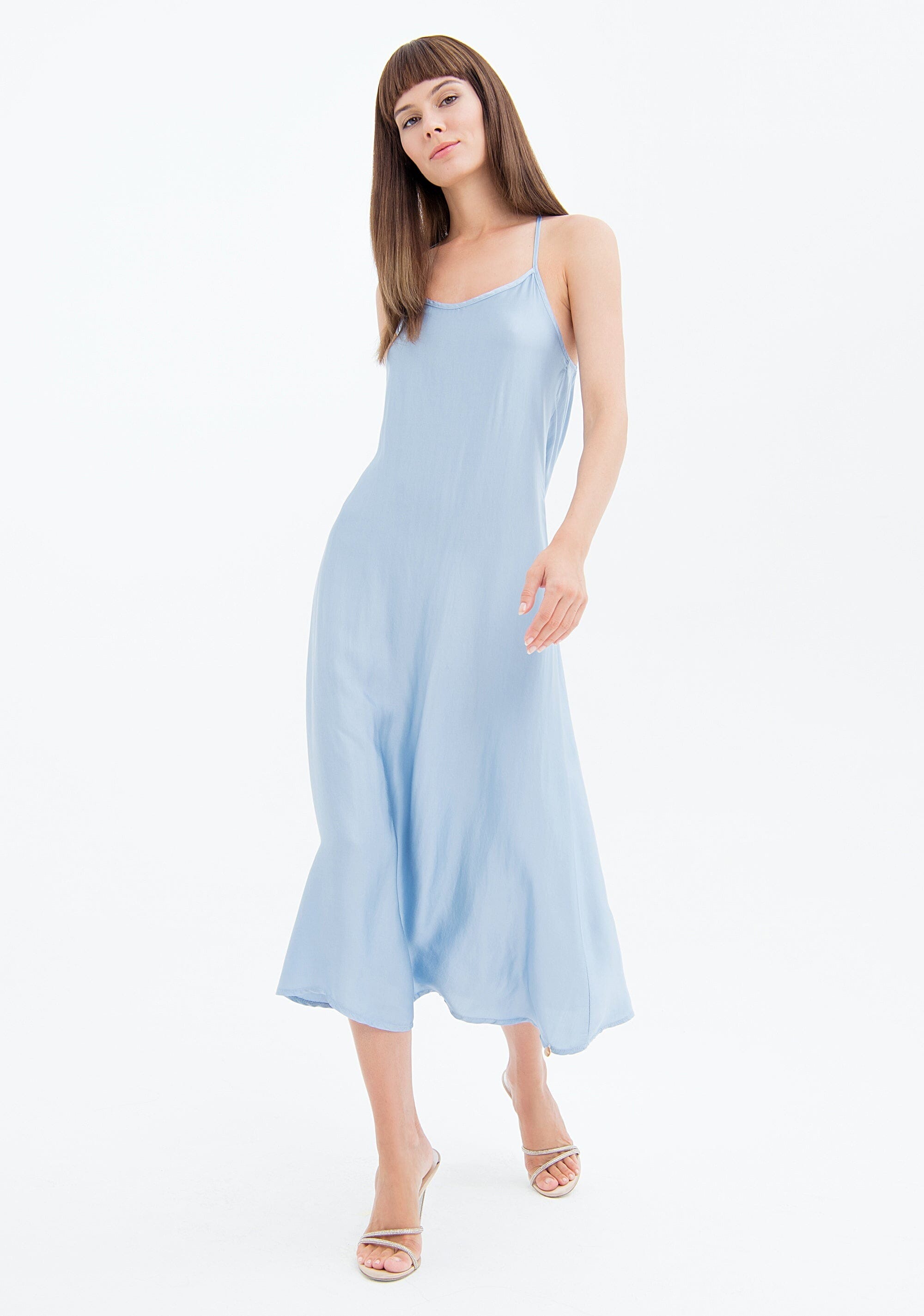 Abito Senza Maniche Midi Modello Sottoveste Fracomina