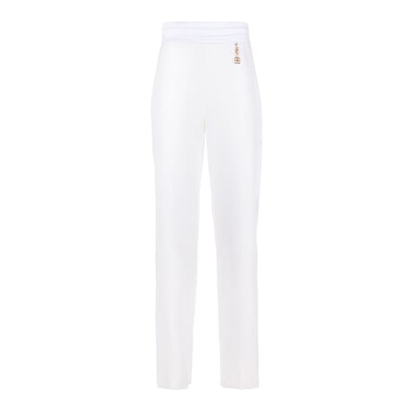 Fracomina Flare Trousers Palazzo Model In Technical Fabric