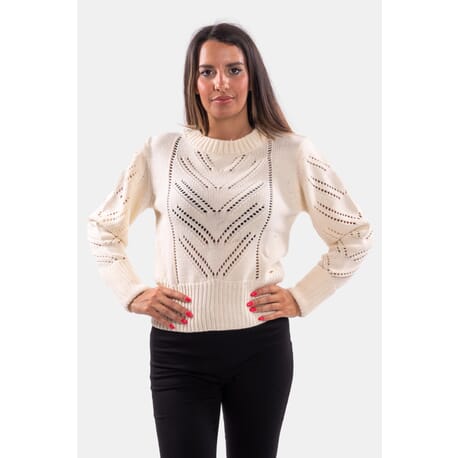 Fracomina Solid Color Perforated Sweater