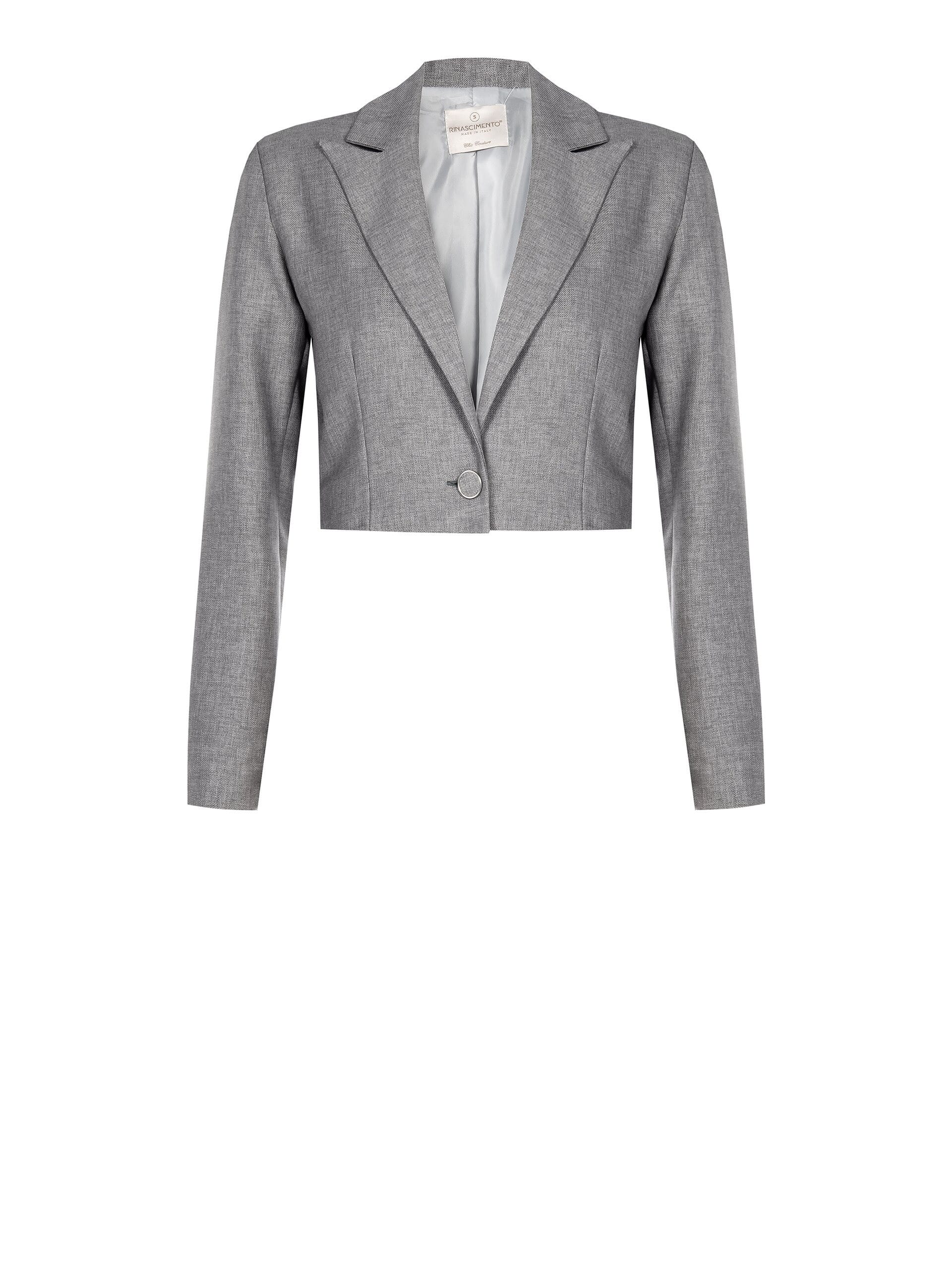 Rinascimento Single Button Crop Jacket Vestiti Firmati Life Smiles