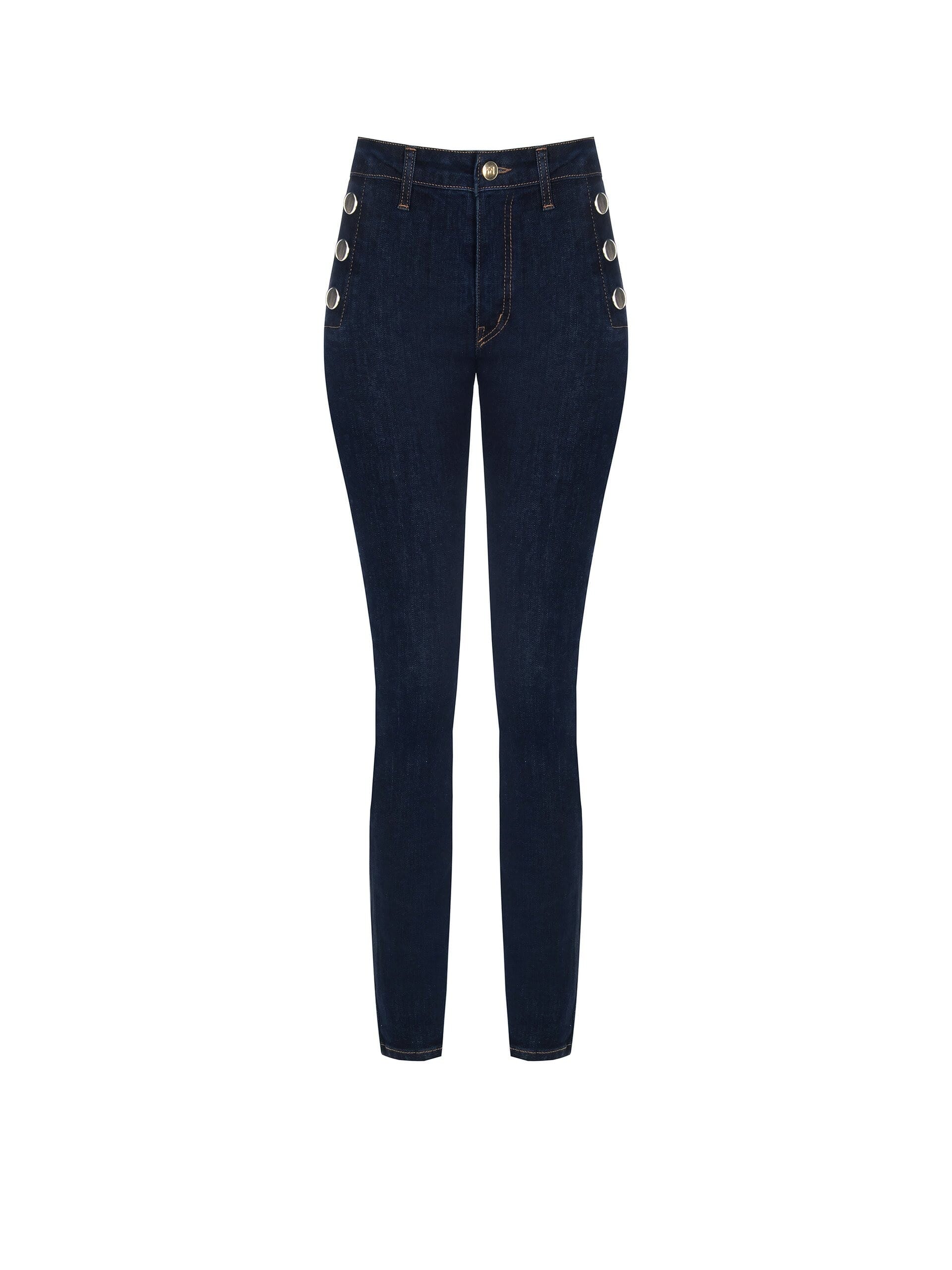 High waisted jeans store with 6 buttons