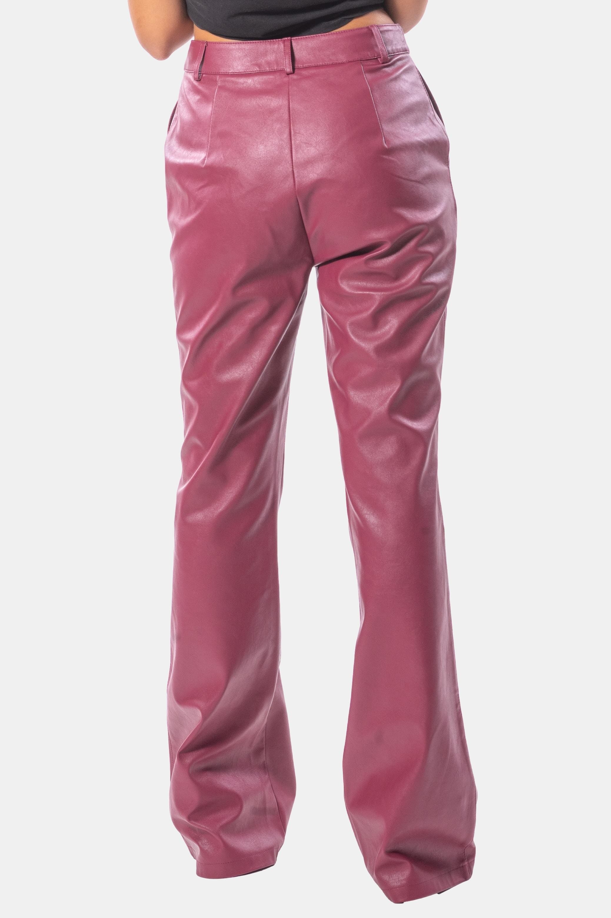 Pantalone Bootcut In Eco Pelle Fracomina