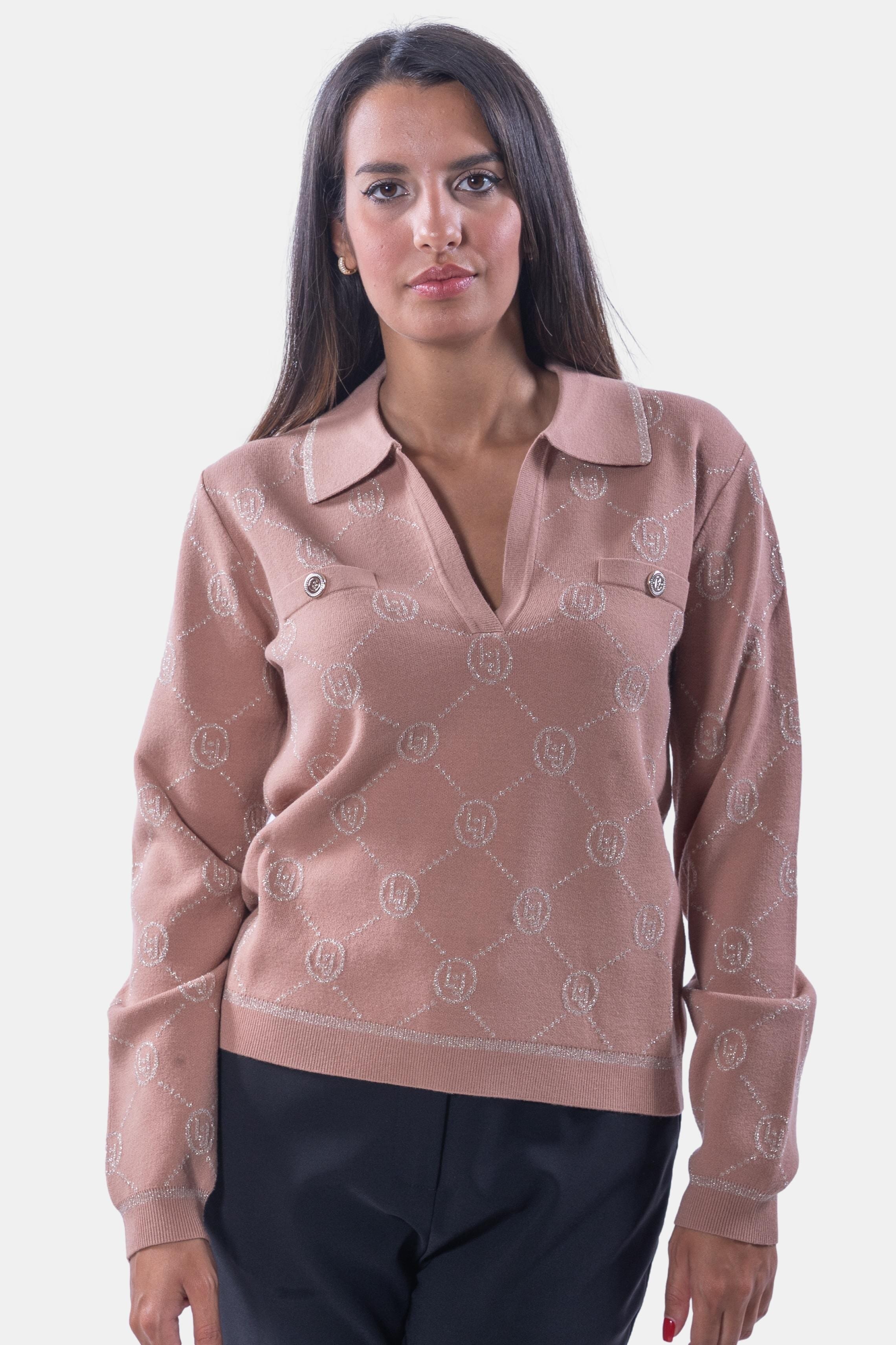 Liu Jo Jersey With Lurex Logo Vestiti Firmati Life Smiles