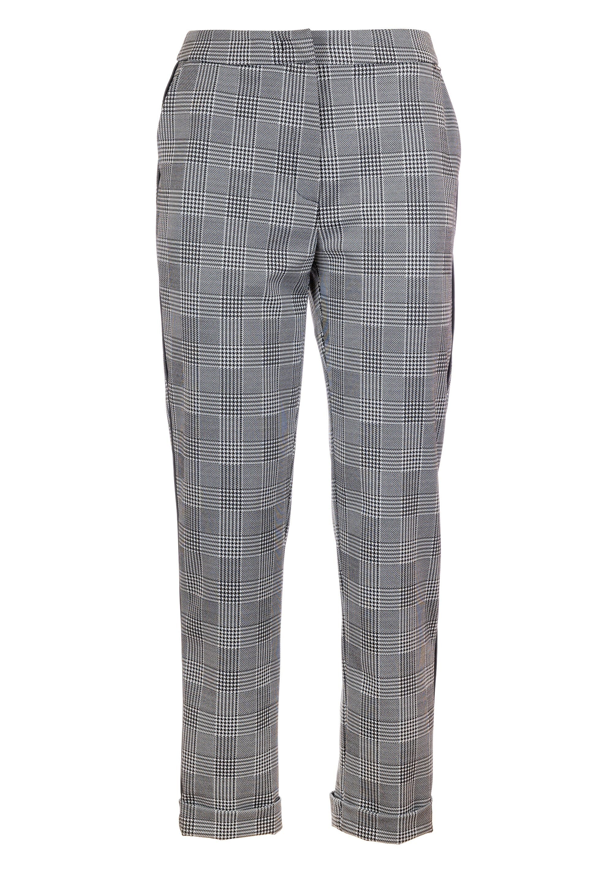 Trousers Regular Chino Fabric Prince of Wales Fracomina Collection