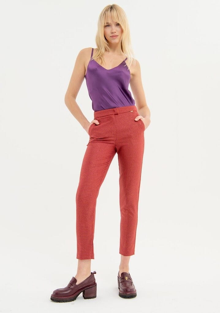 Pantalone Regular In Tessuto Tecnico Fracomina