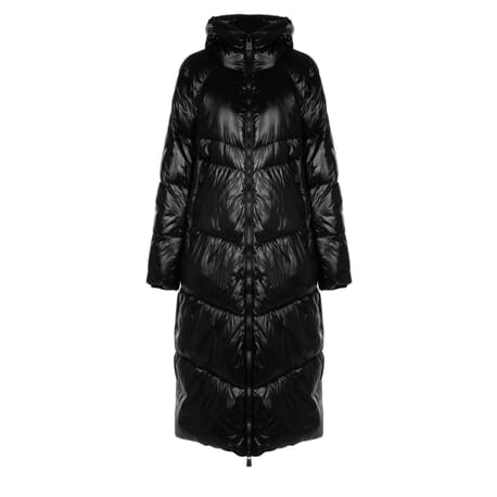 Extra Long Down Jacket Solid Color Rinascimento
