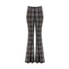 Flared Trousers With Check Slits Rinascimento