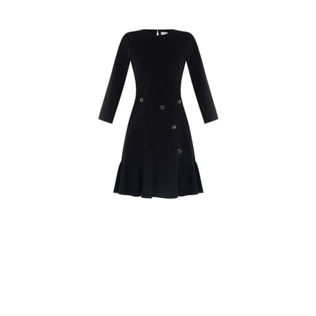 Short Ruched Dress With Rinascimento Buttons