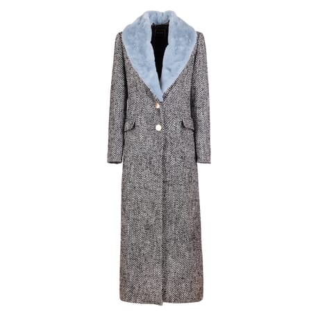 Fracomina Regular Long Tweed Coat
