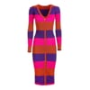 Fracomina Striped Knitted Slim Midi Dress