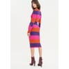 Fracomina Striped Knitted Slim Midi Dress