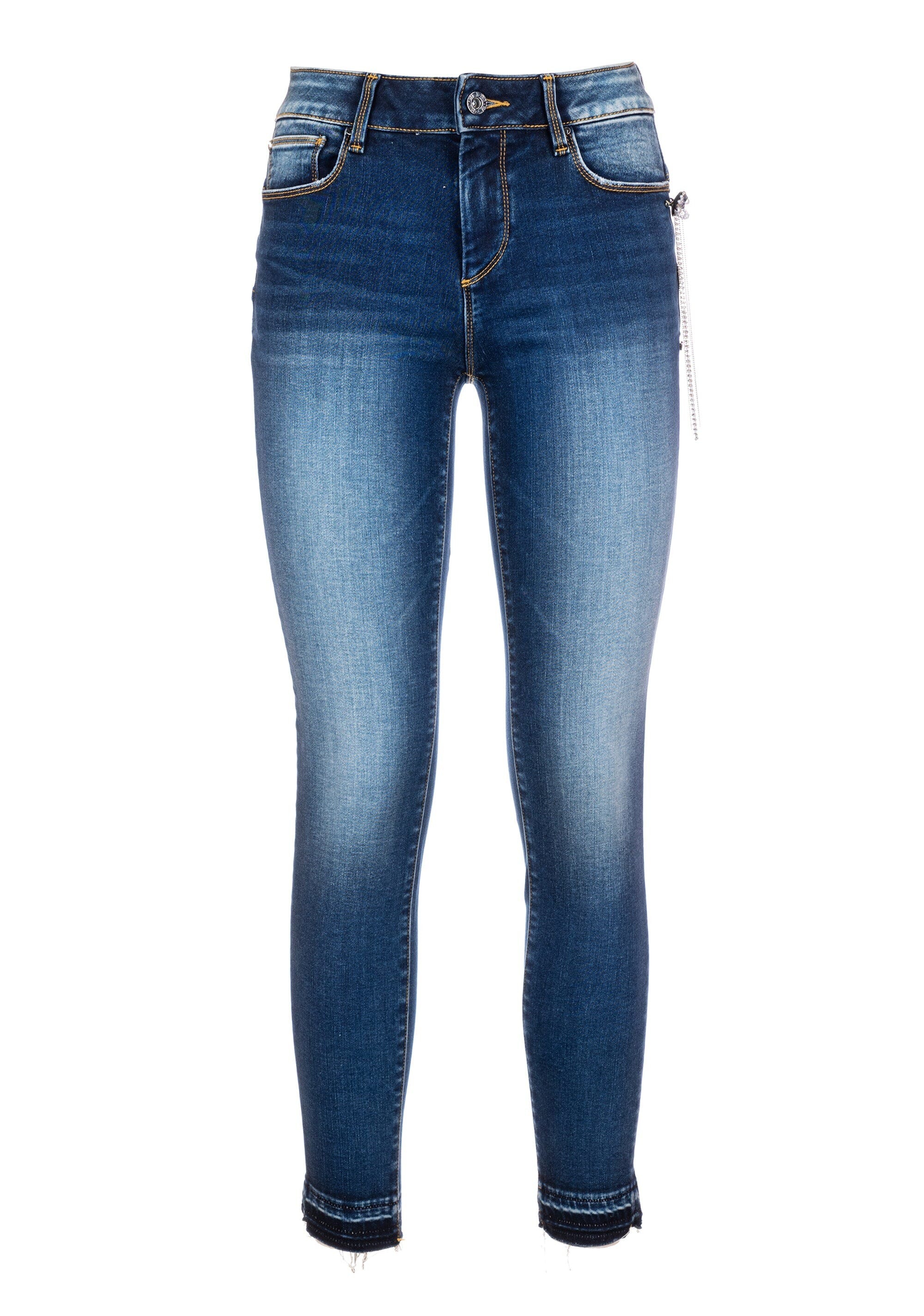 Slim Jeans Effetto Push Up In Denim With Strong Wash Fracomina Ve