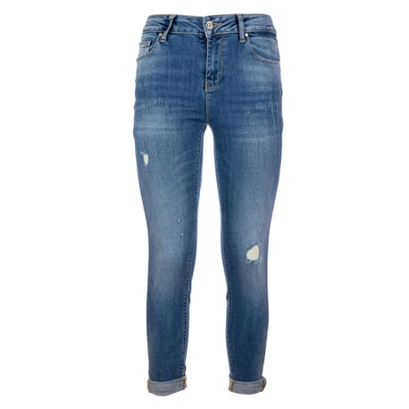 Slim Jeans Effect Push Up In Denim With Vintage Wash Fracomina