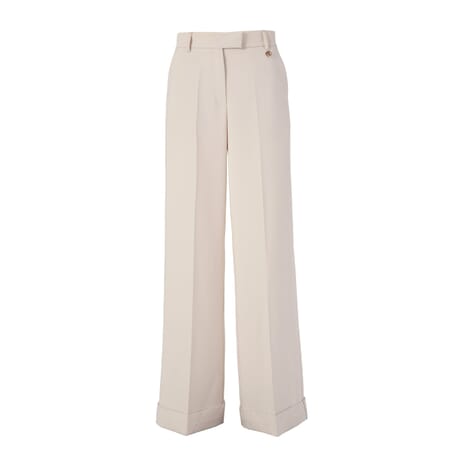 Fracomina Flare Palace Pants In Technical Fabric