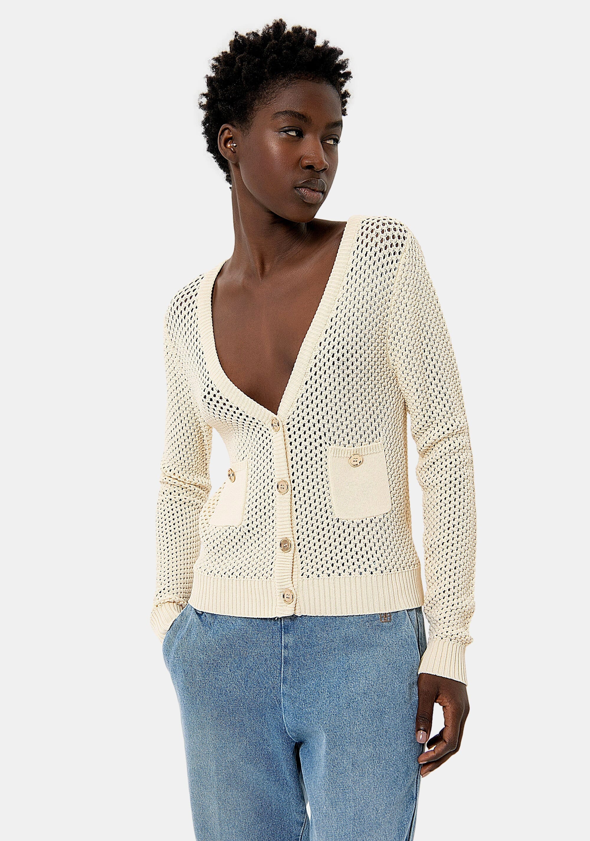 Cardigan mesh online