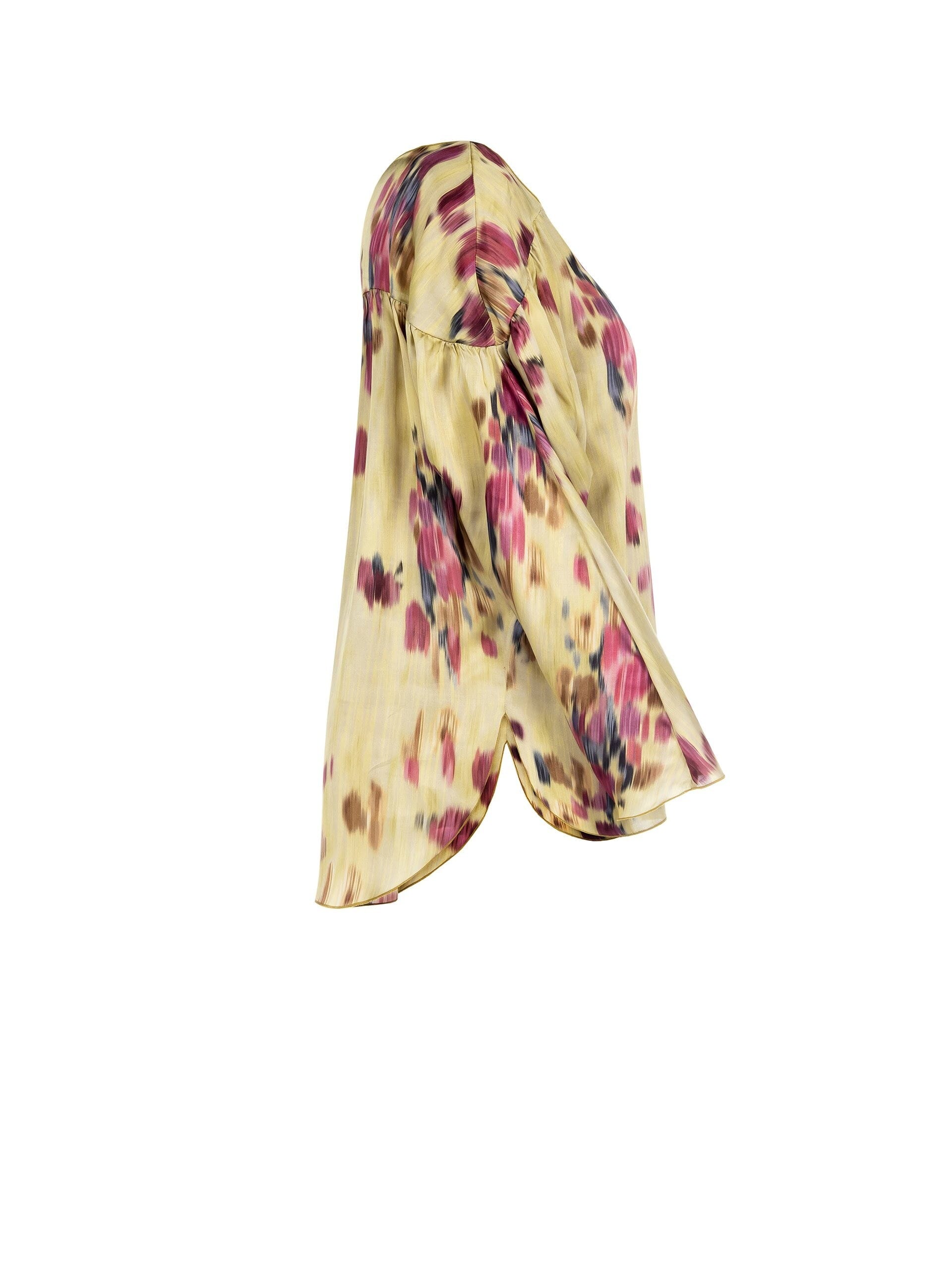 Blusa Asimmetrica In Raso Rinascimento