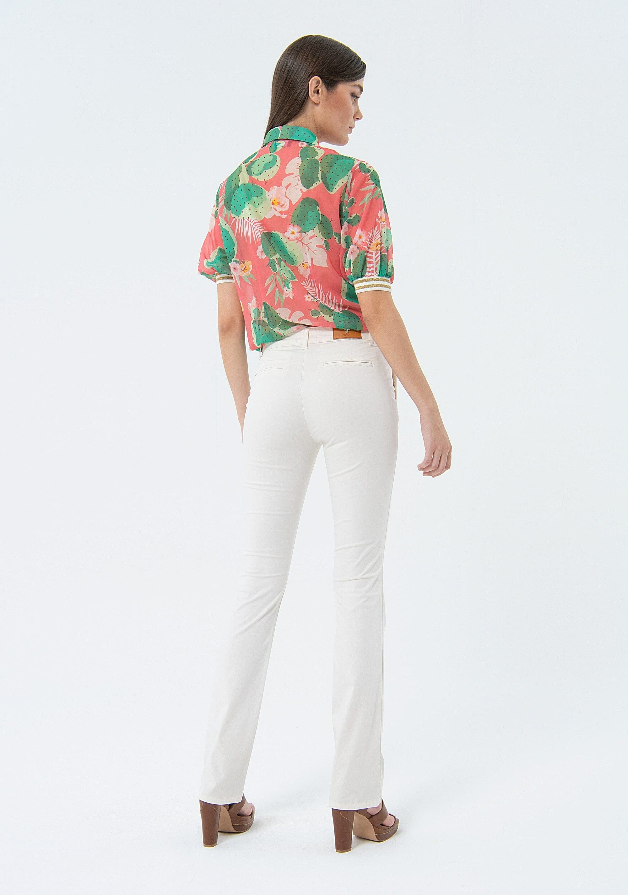 Pantaloni Bootcut Tinta Unita Fracomina