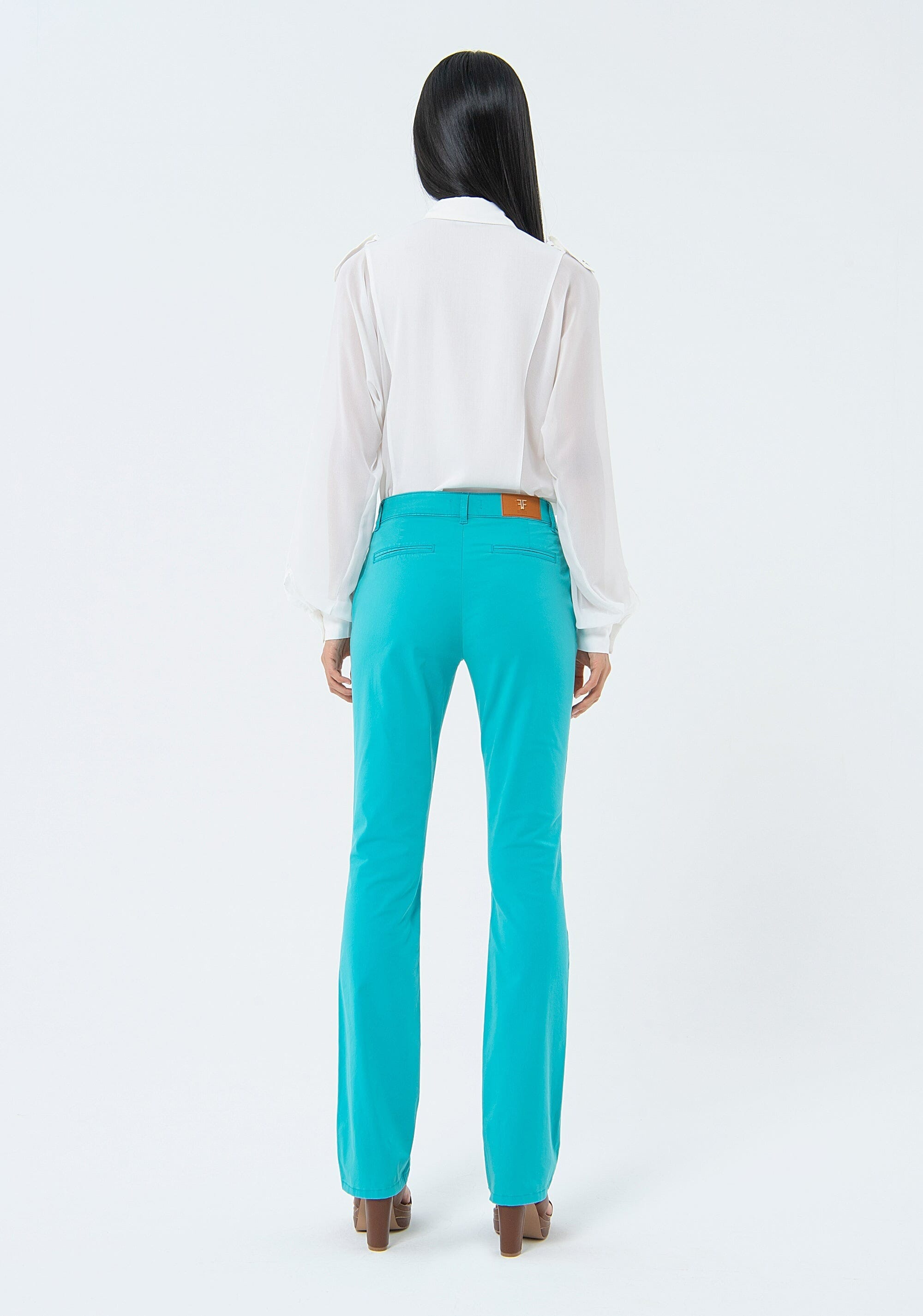 Pantaloni Bootcut Tinta Unita Fracomina