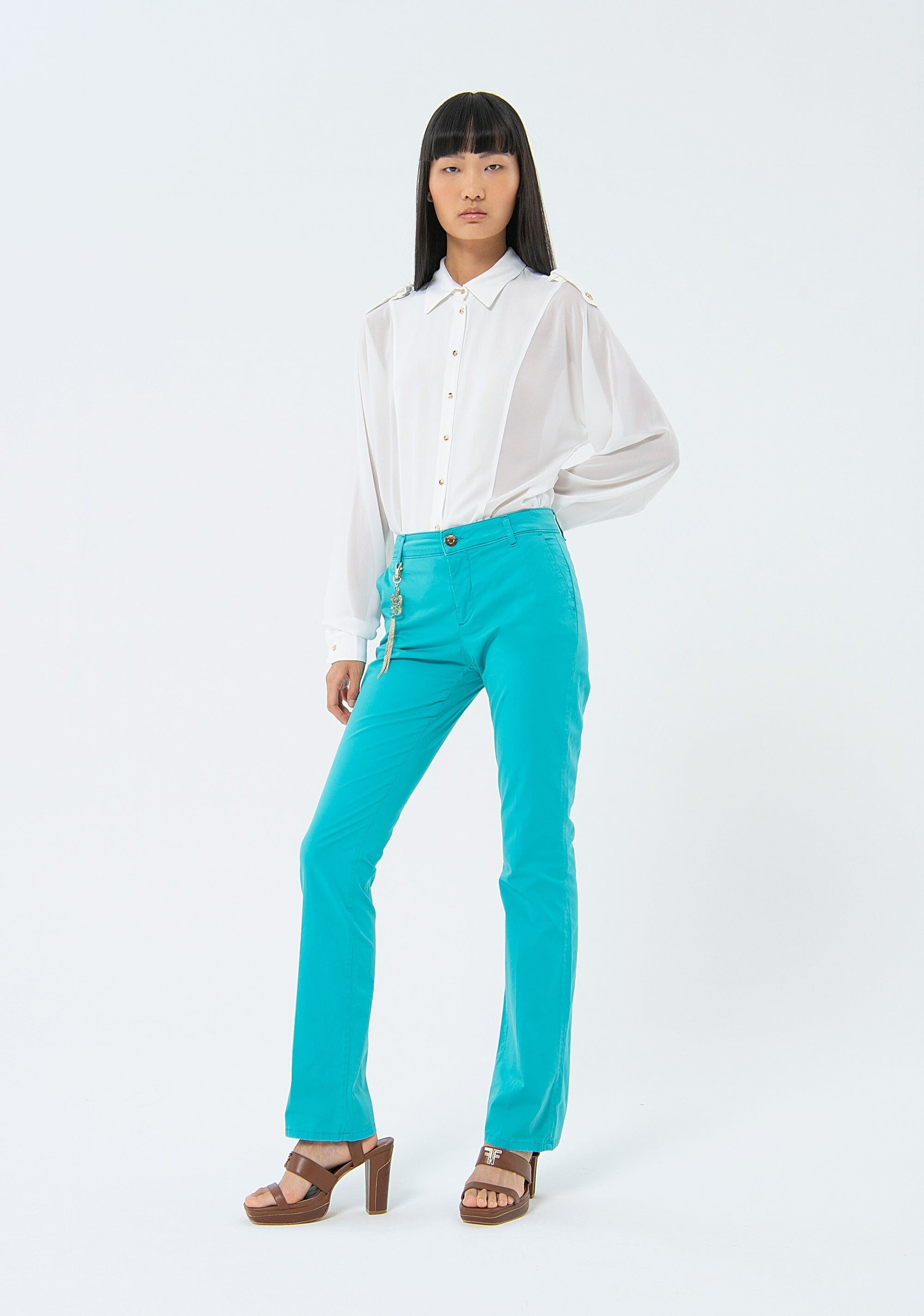 Pantaloni Bootcut Tinta Unita Fracomina