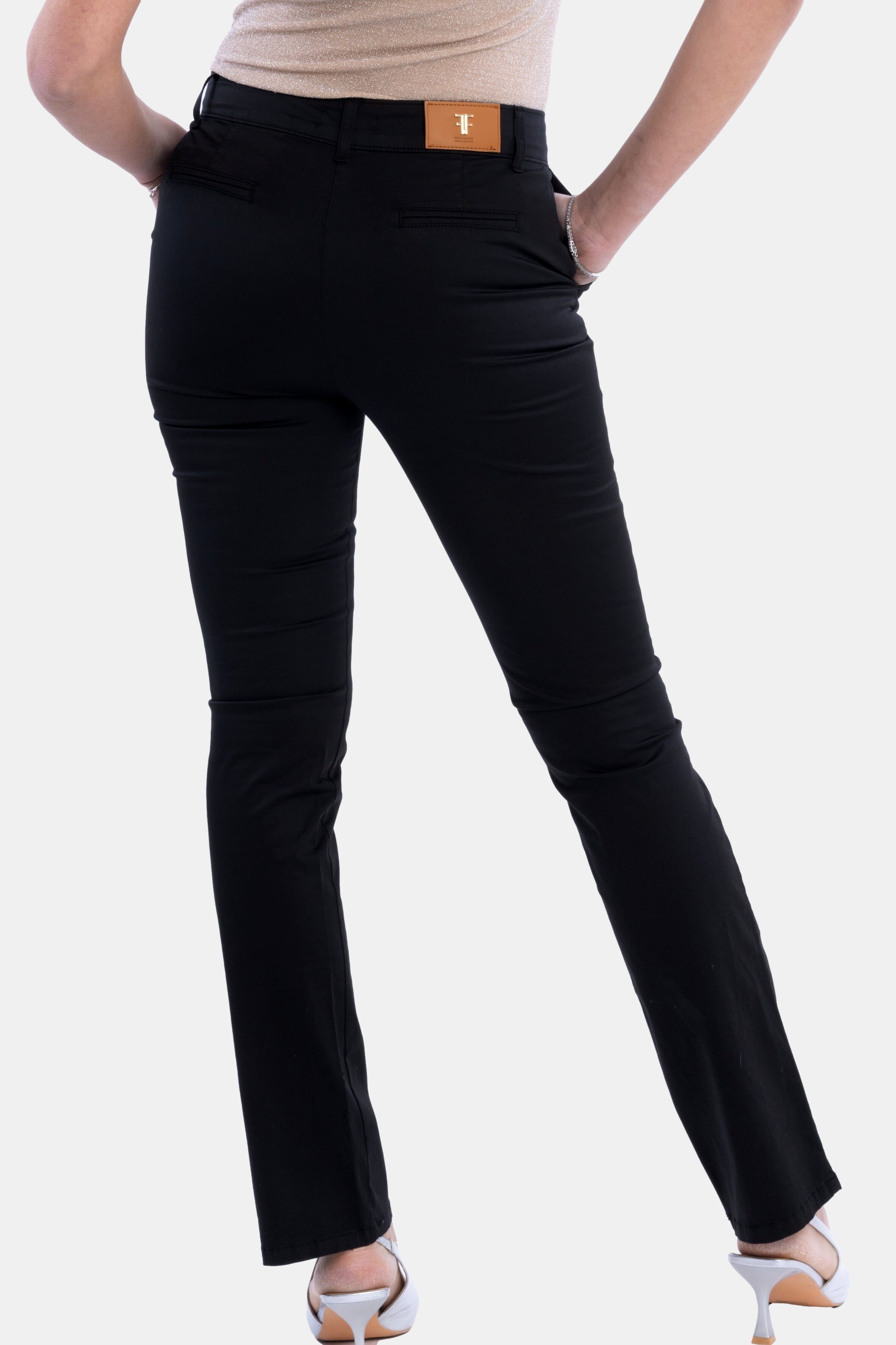 Pantaloni Bootcut Tinta Unita Fracomina