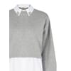 Sweatshirt en coton avec détails de chemise Rinascimento
