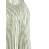 Rinascimento Pleated Laminated Fabric Long Dress