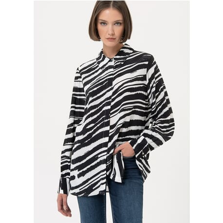 Fracomina Zebra Patterned Regular Shirt