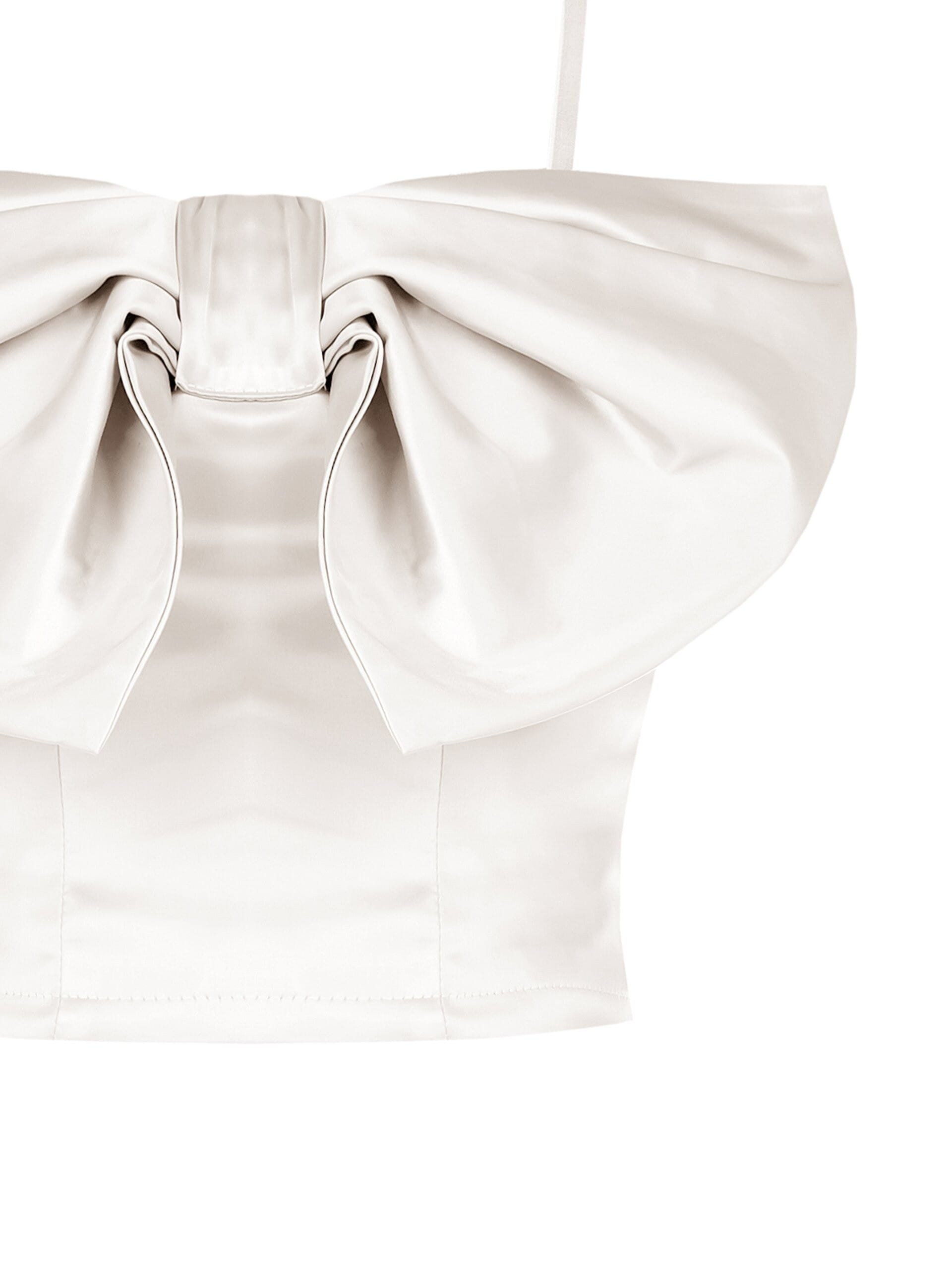 Top Crop Bustier Con Maxi Fiocco Rinascimento