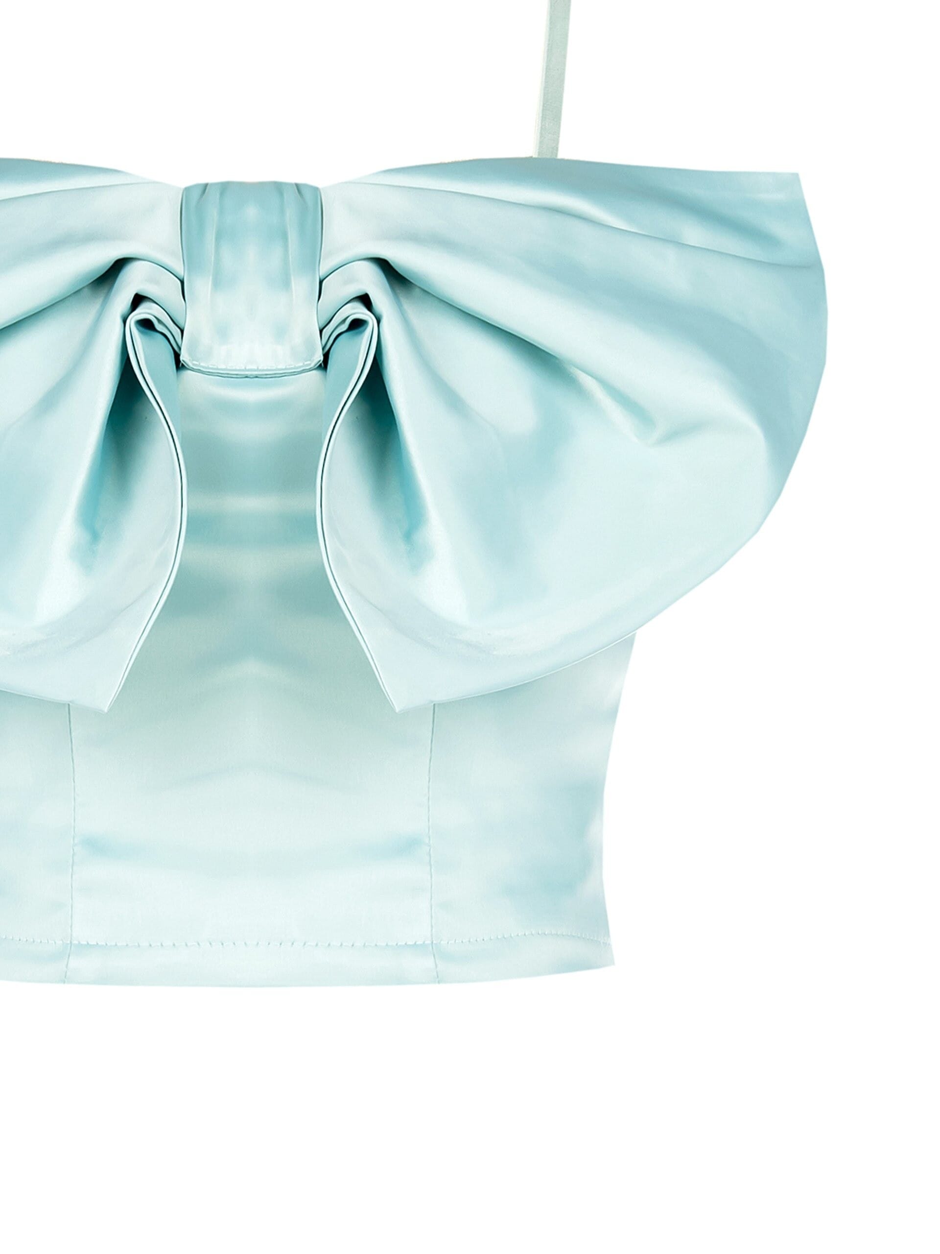 Top Crop Bustier Con Maxi Fiocco Rinascimento