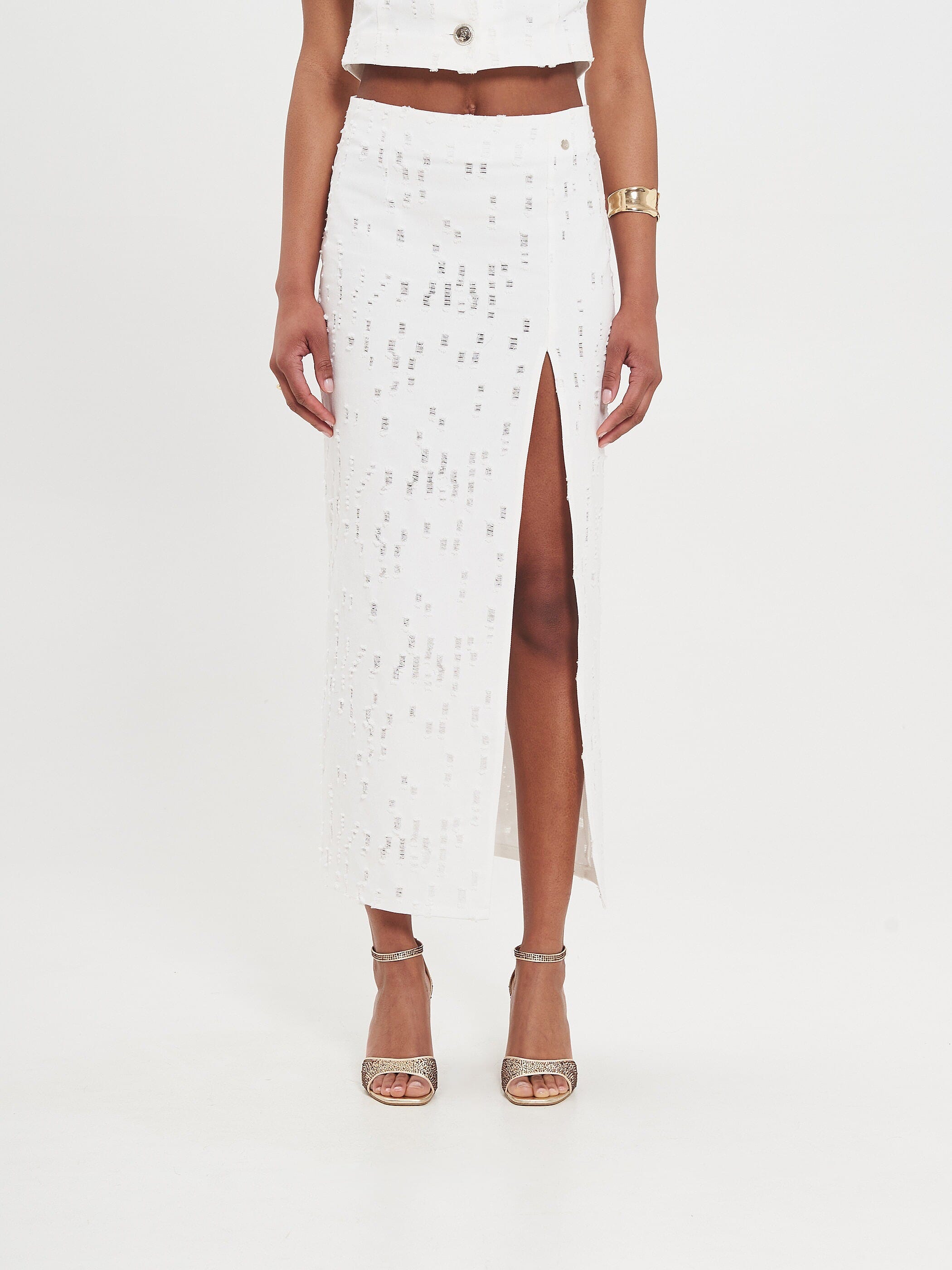 Maxi Gonna In Denim Rinascimento