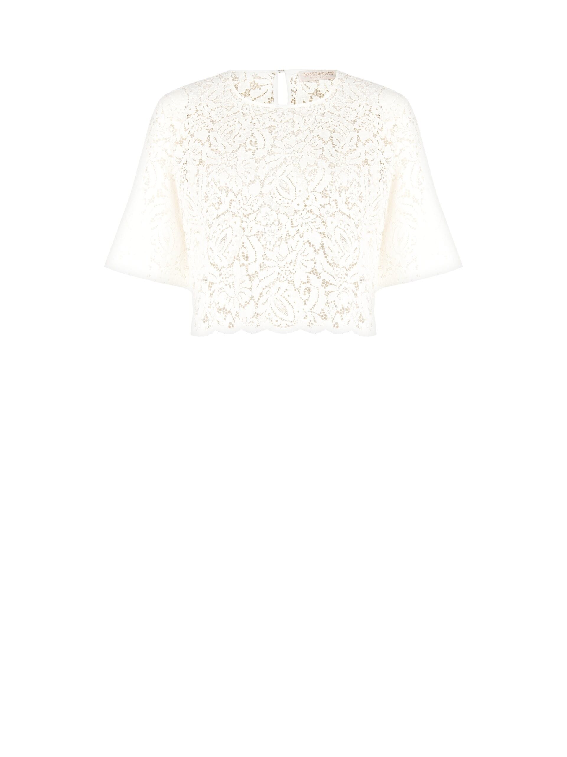 Blusa Corta In Pizzo Rinascimento Vestiti Firmati Life Smiles