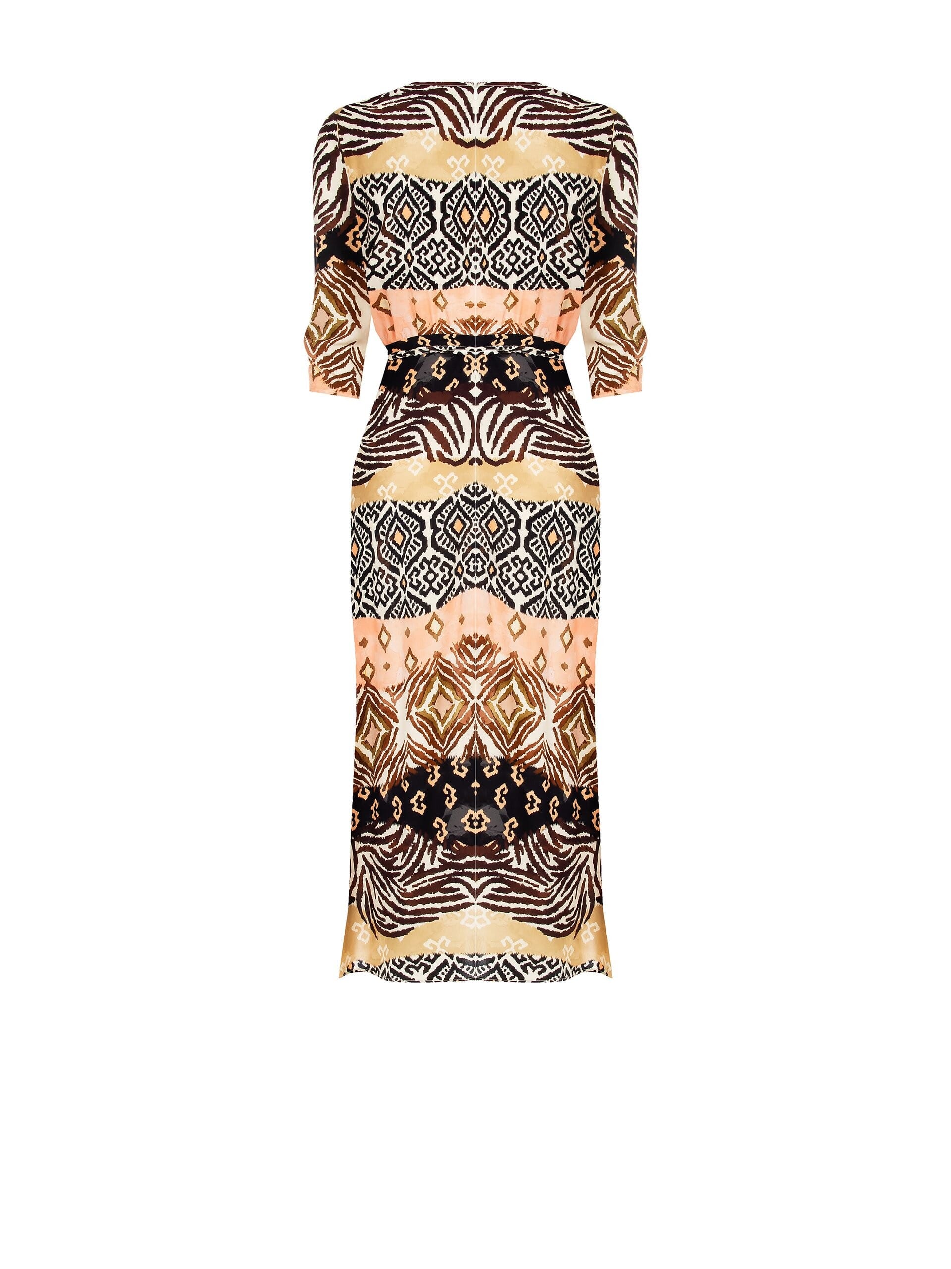 Abito Lungo Con Corpetto Arricciato Con Zip Dietro Rinascimento