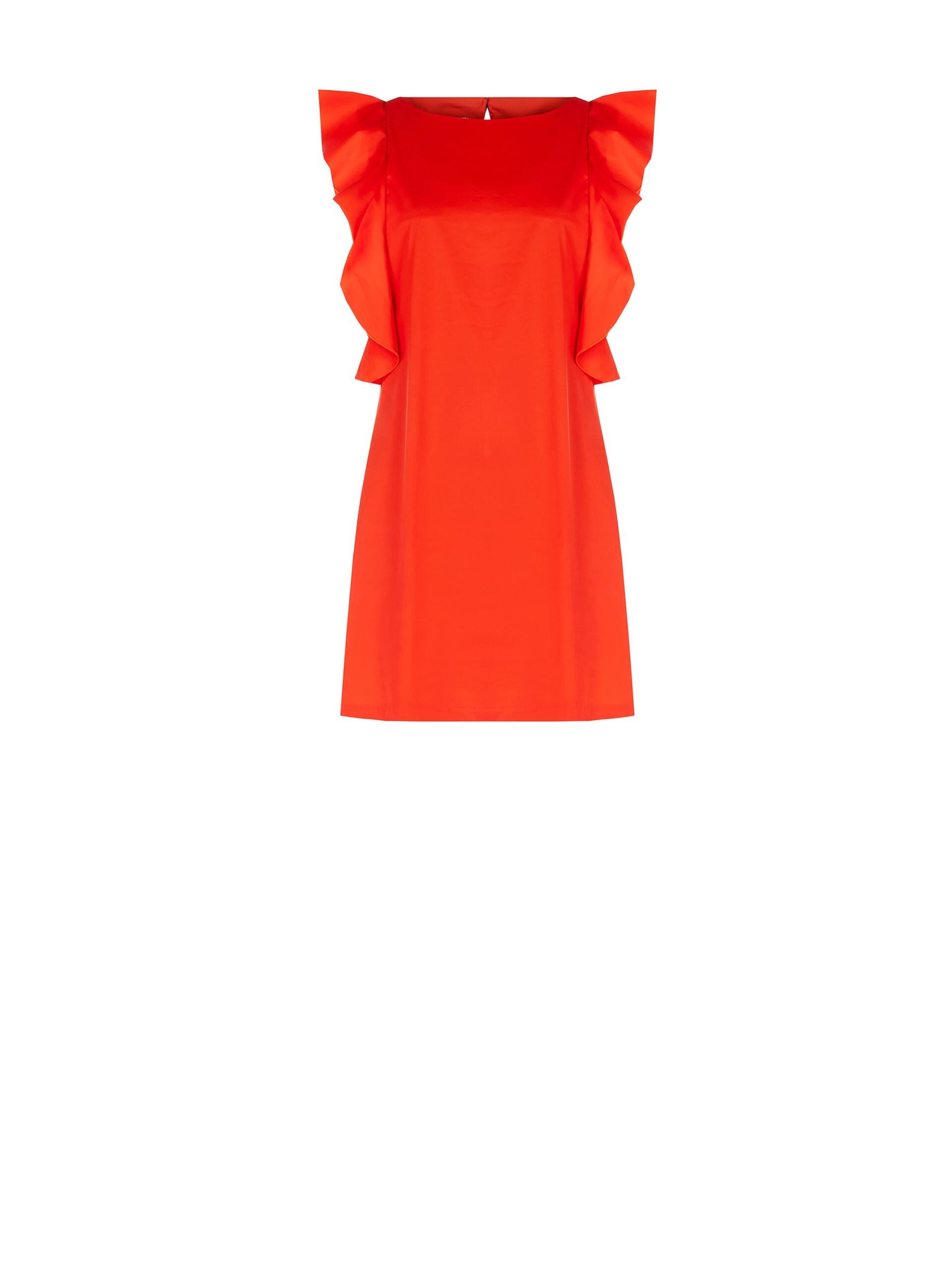 Abito Corto A Trapezio In Tessuto Parachute Con Volants Rinascimento