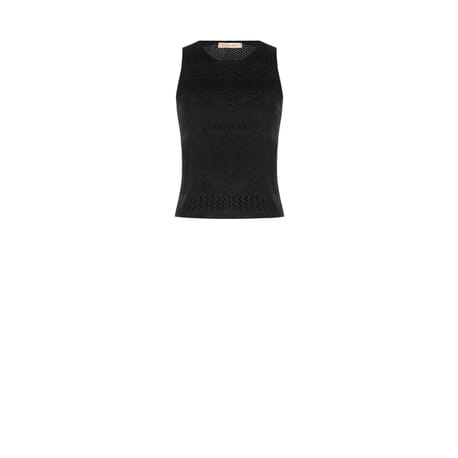 Rinascimento Perforated Cotton Knitted Fit Top