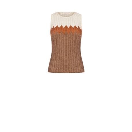 A-Line Braided Knitted Top With Lurex Rinascimento