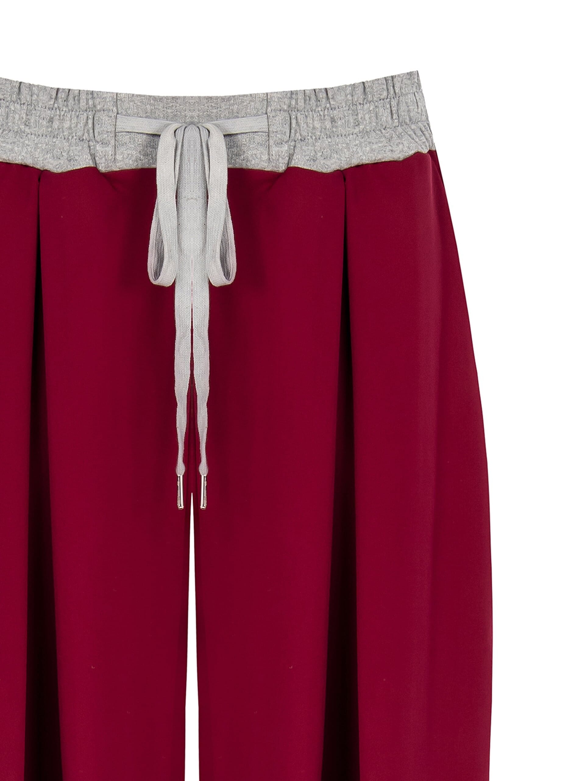 Pantalone Palazzo A Pieghe In Misto Viscosa Con Tasche E Elastico A Contrasto Rinascimento