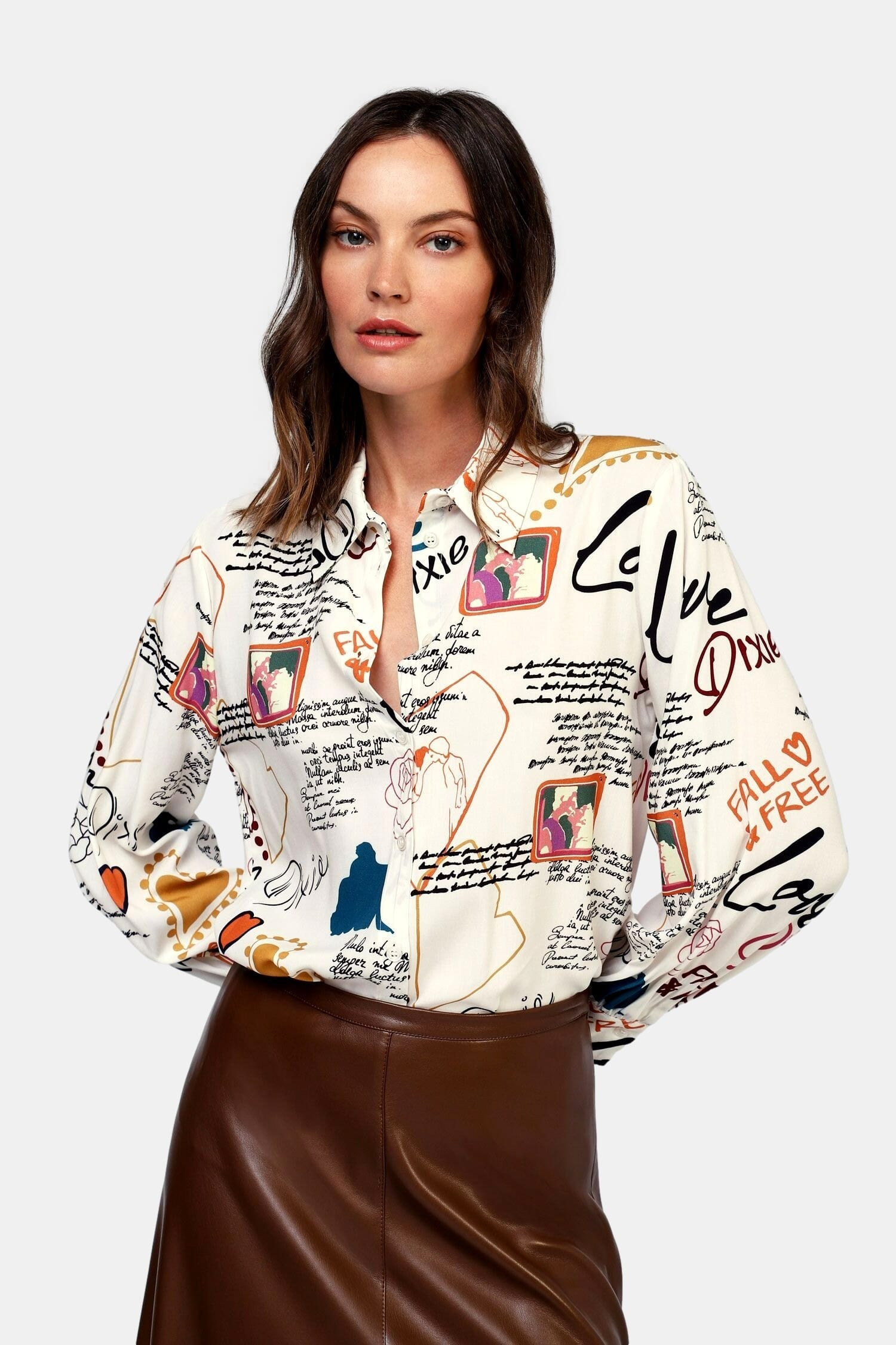 Camicia Stampata Con Bottoni A Maniche Lunghe Dixie Vestiti Firma