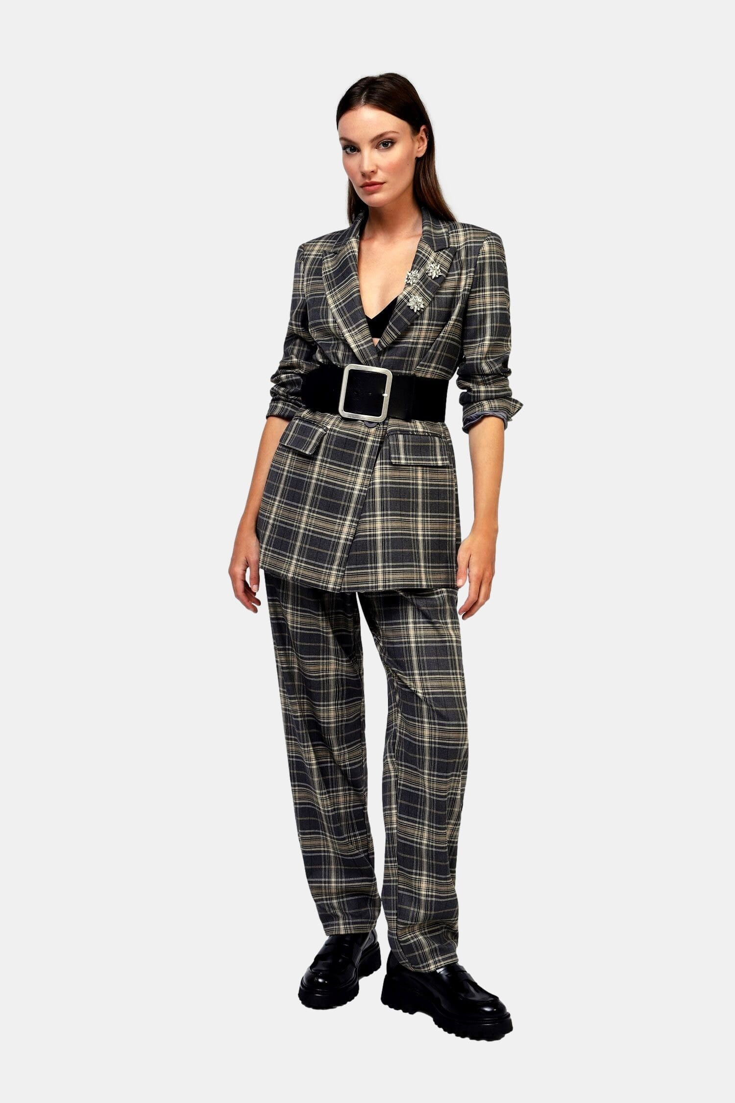 Pantalone Con Fantasia A Quadri Dixie