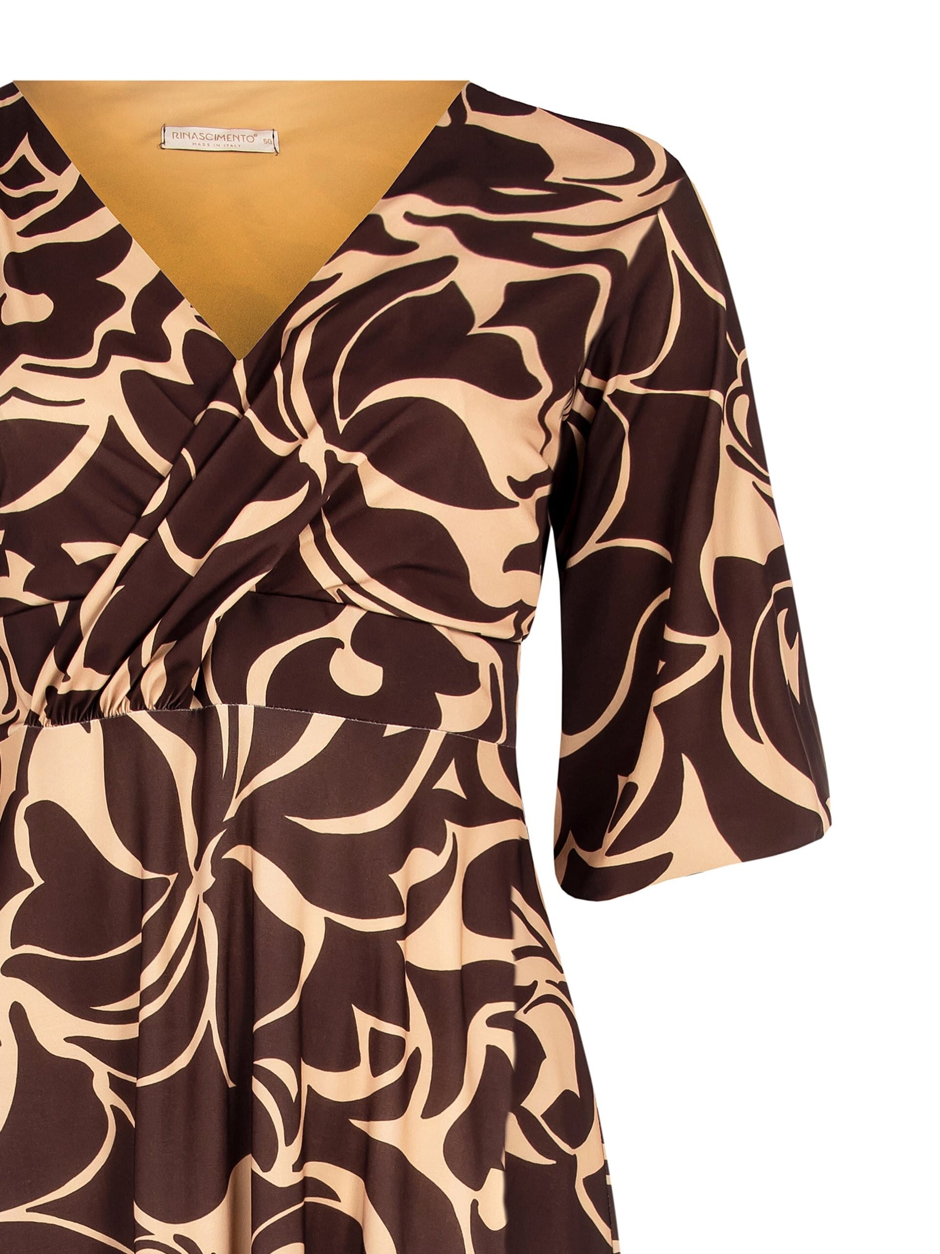 Abito Lungo Con Scollo A V Incrociato Rinascimento Curvy