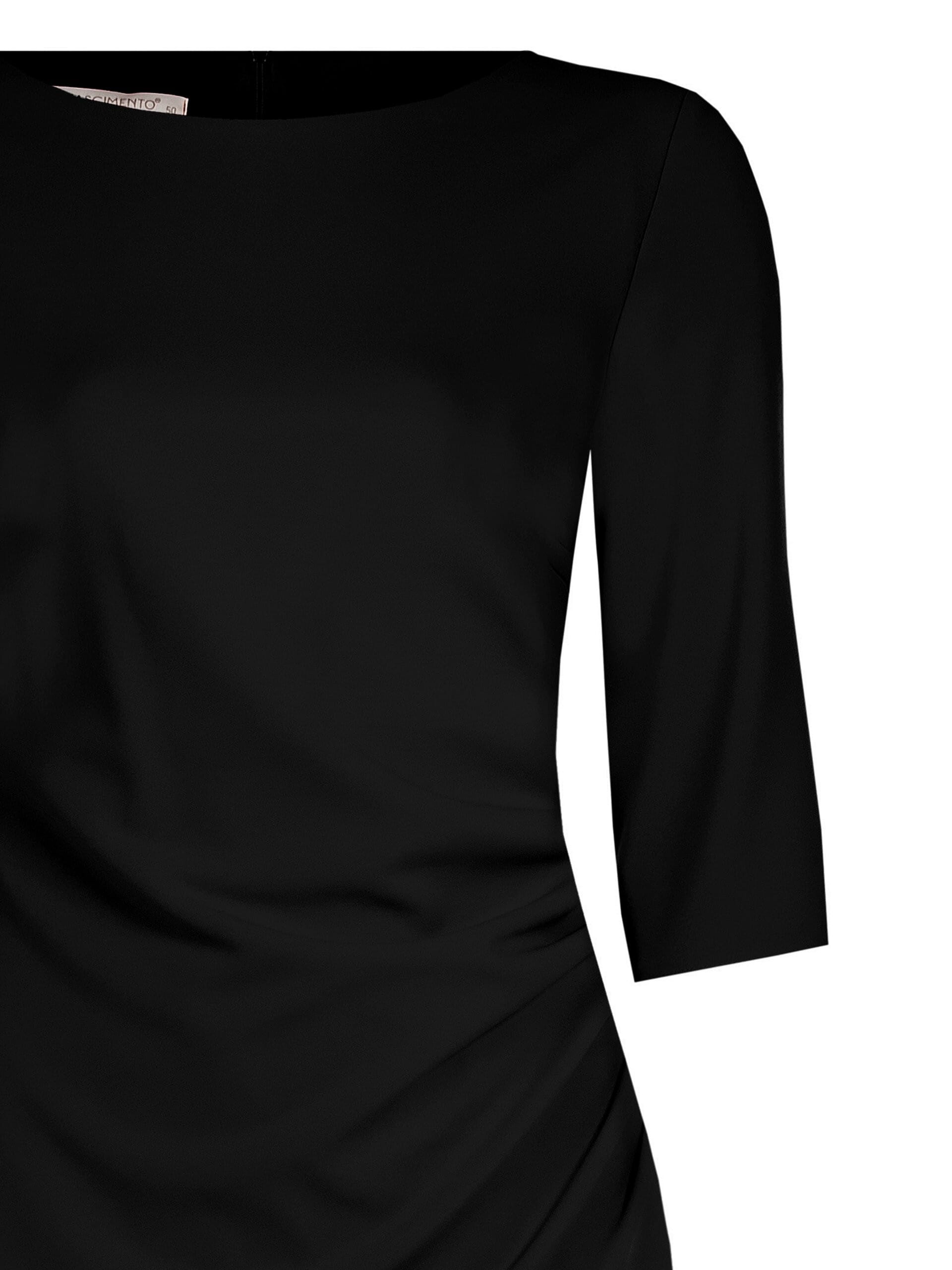 Abito Al Ginocchio A Tubino In Scuba Crepe Con Maniche A 3/4 Rinascimento Curvy