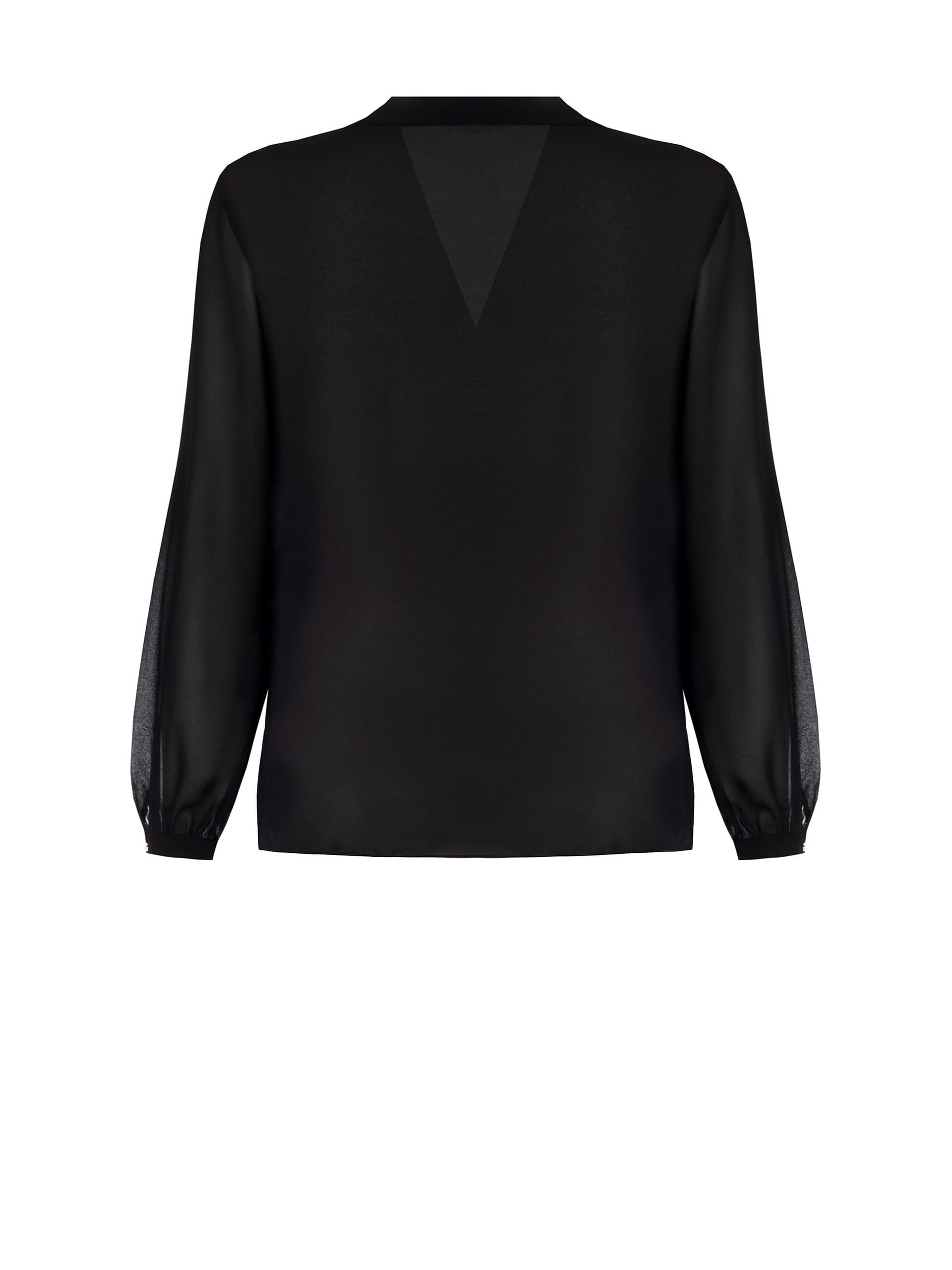 Blusa In Georgette Con Scollo A V E Dettaglio In Strass Rinascimento Curvy