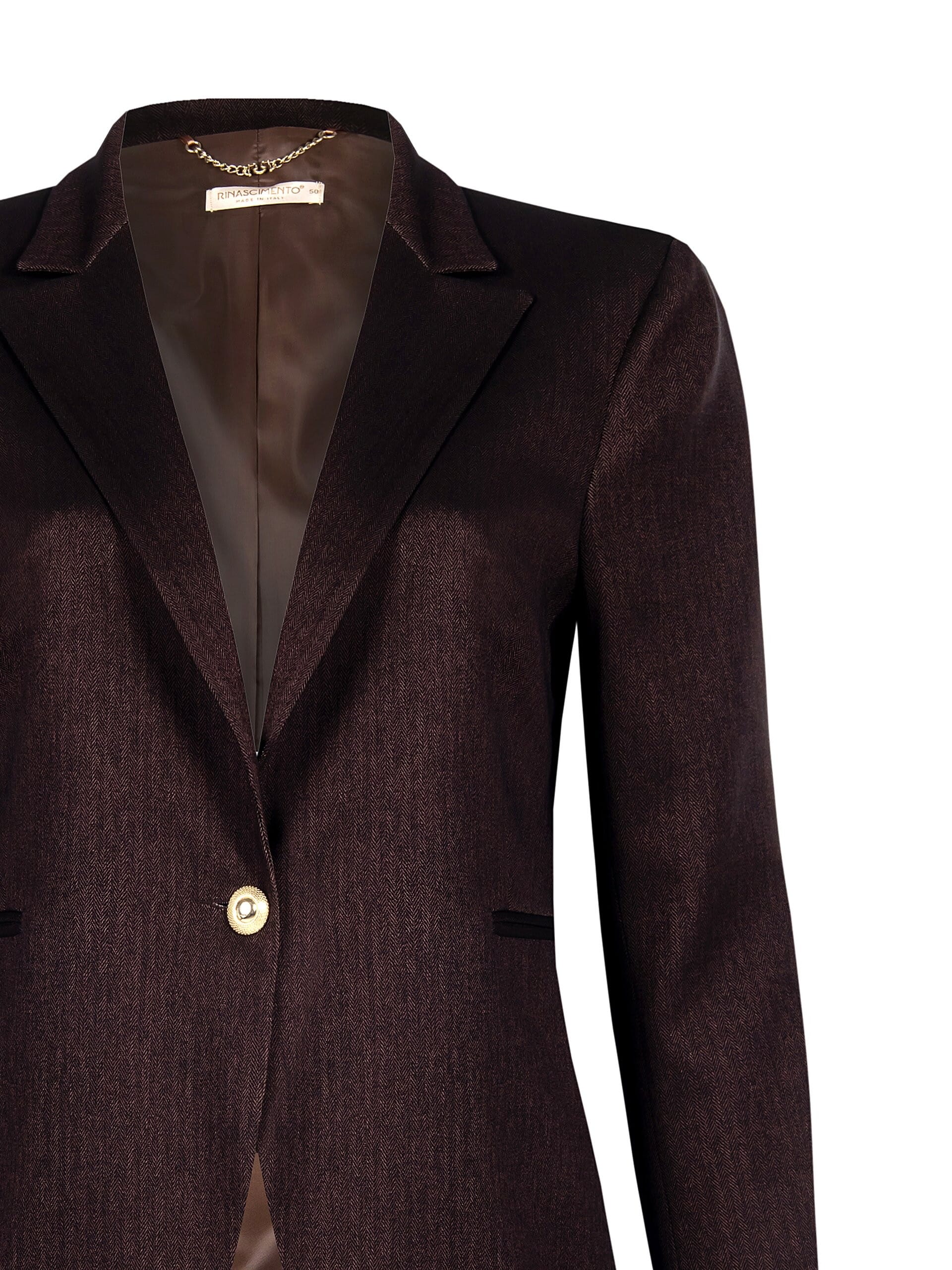 Giacca Blazer In Tessuto Spinato Rinascimento Curvy