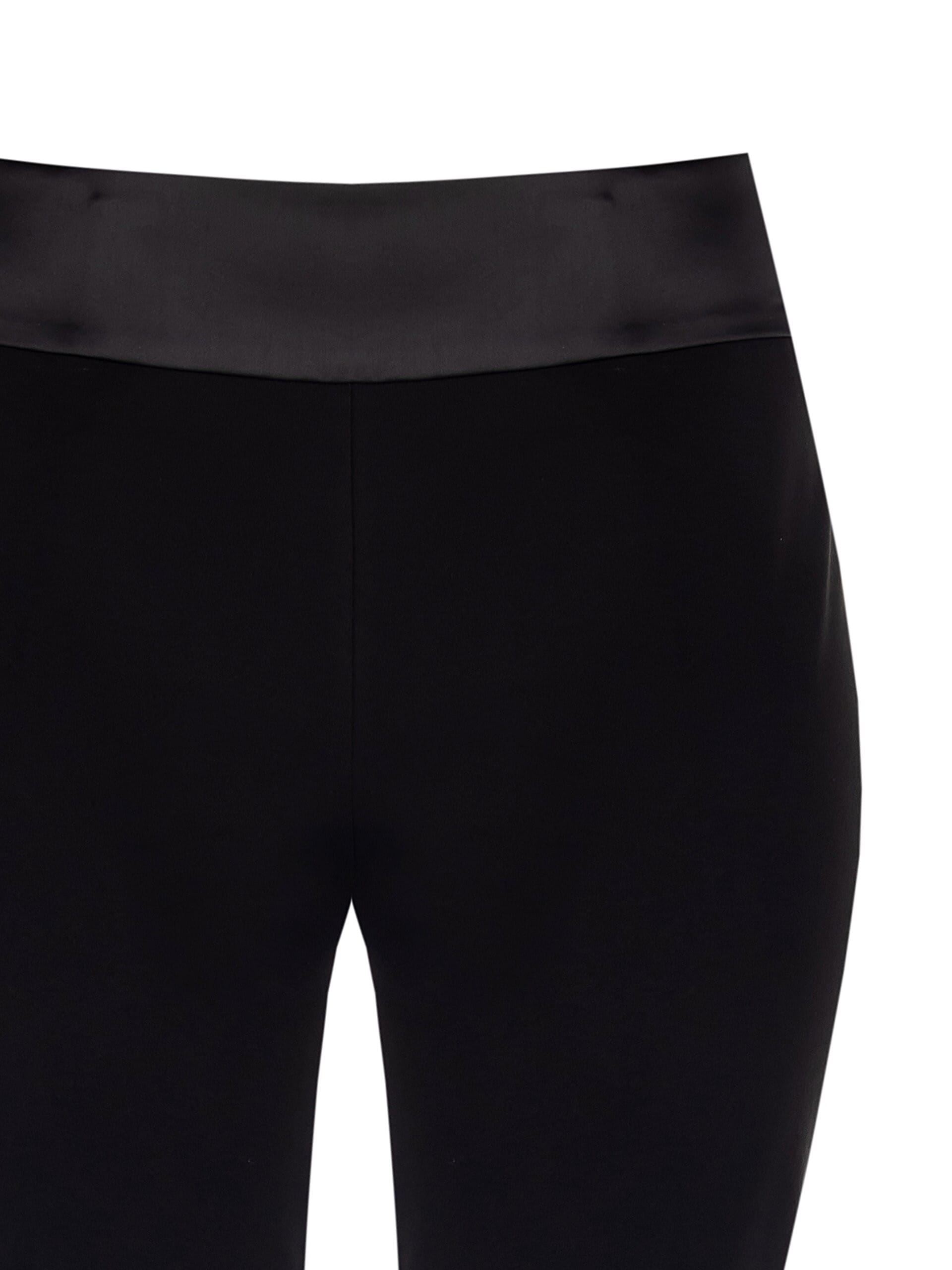 Pantaloni A Zampa In Scuba Crepe Con Vita In Raso Rinascimento Curvy