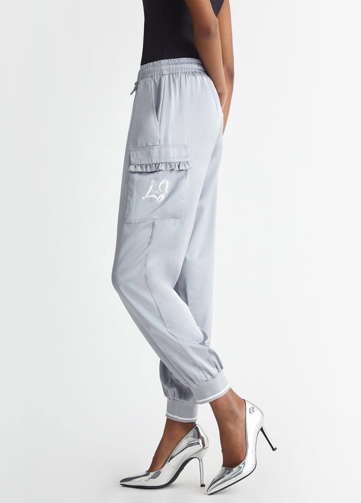 Pantaloni Jogging In Raso Liu Jo