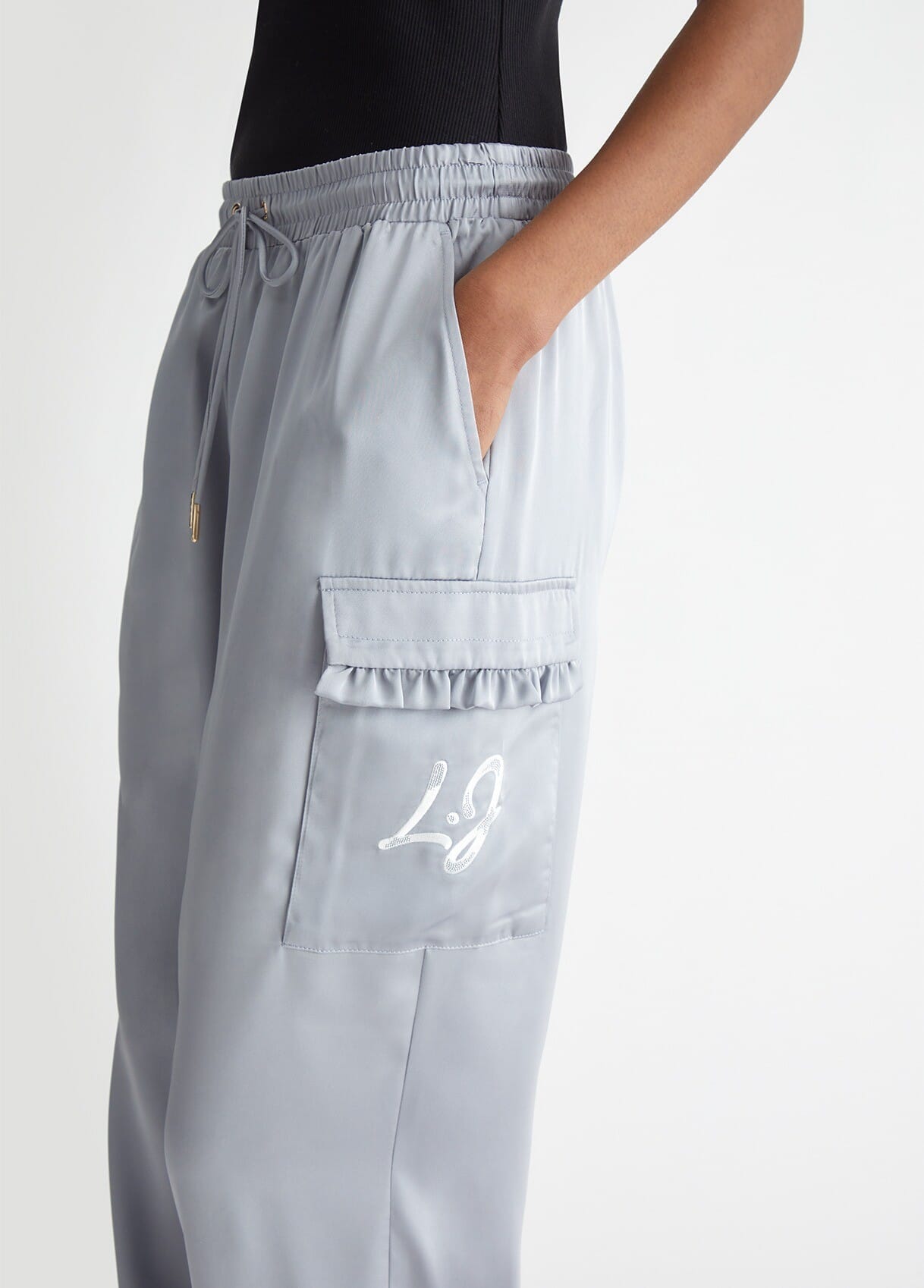 Pantaloni Jogging In Raso Liu Jo