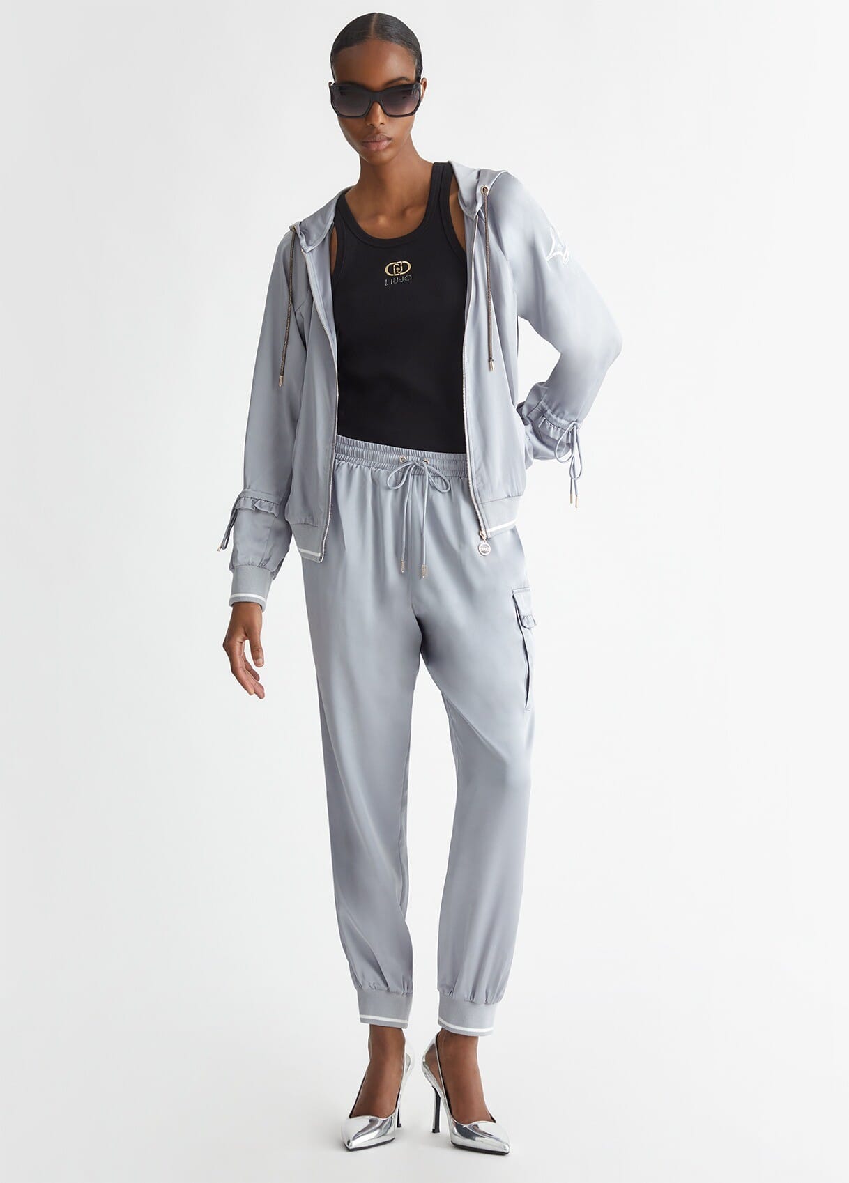 Pantaloni Jogging In Raso Liu Jo