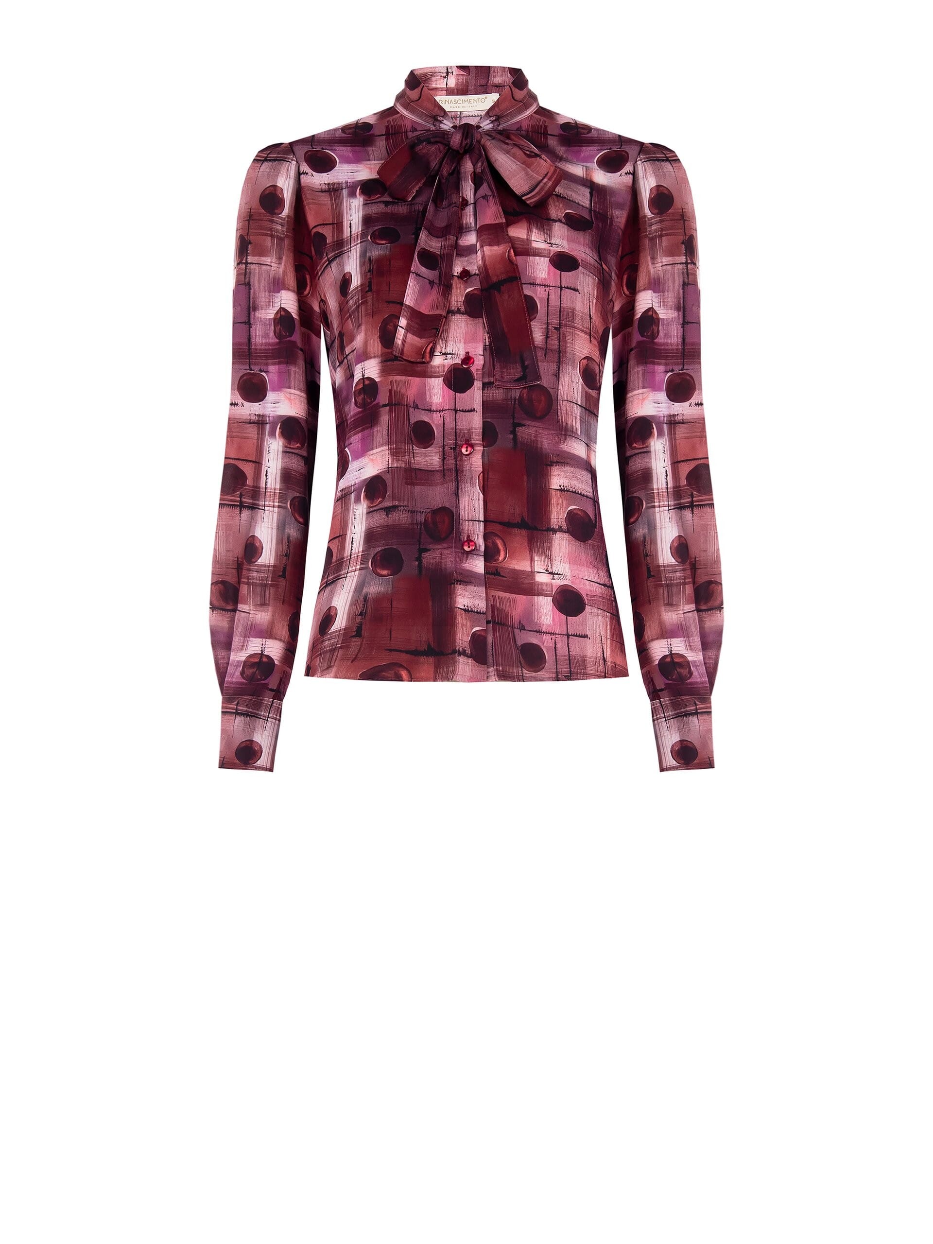 Chemisier large en Georgette avec nœud Rinascimento