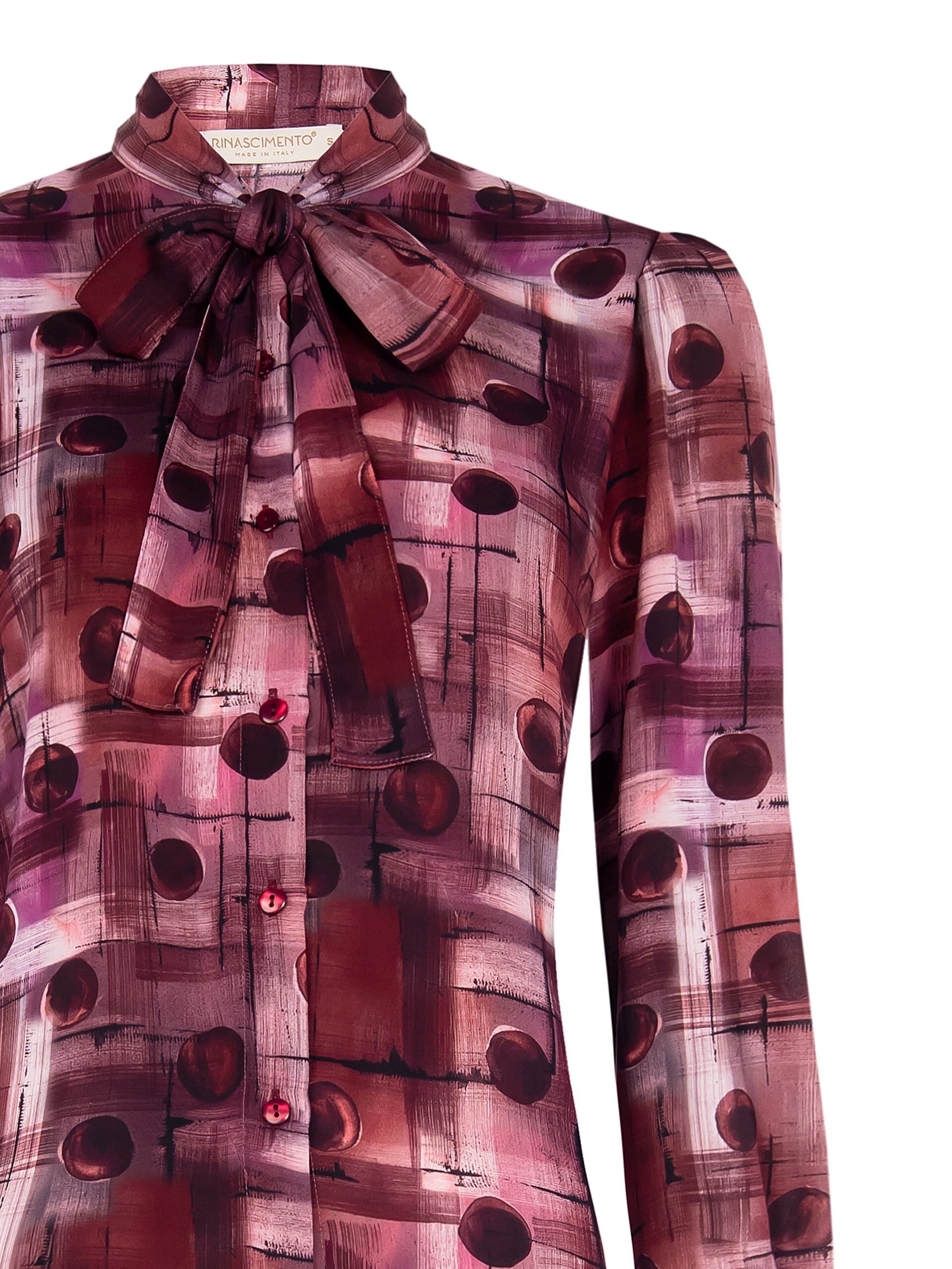 Chemisier large en Georgette avec nœud Rinascimento