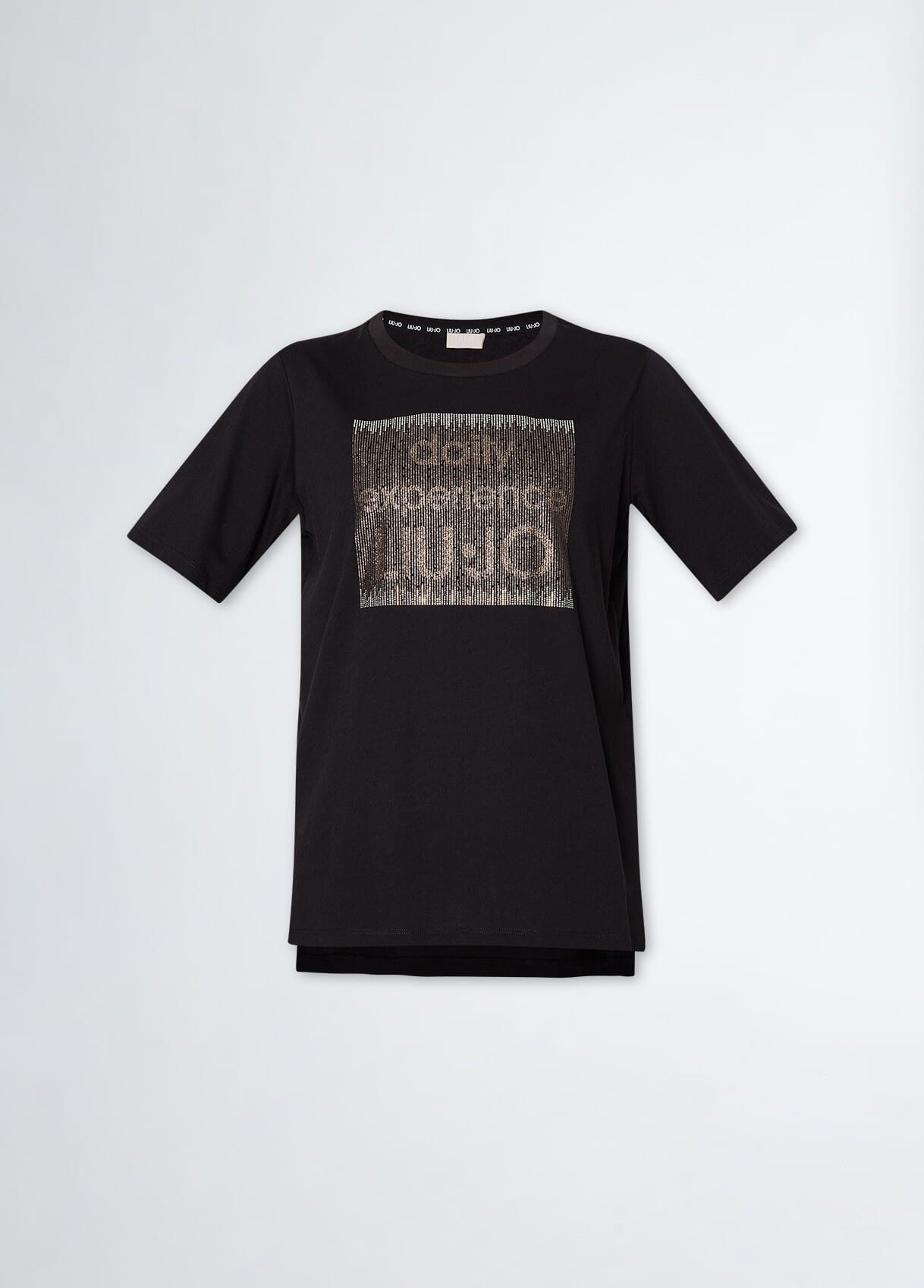 T-Shirt Con Logo E Strass Liu Jo