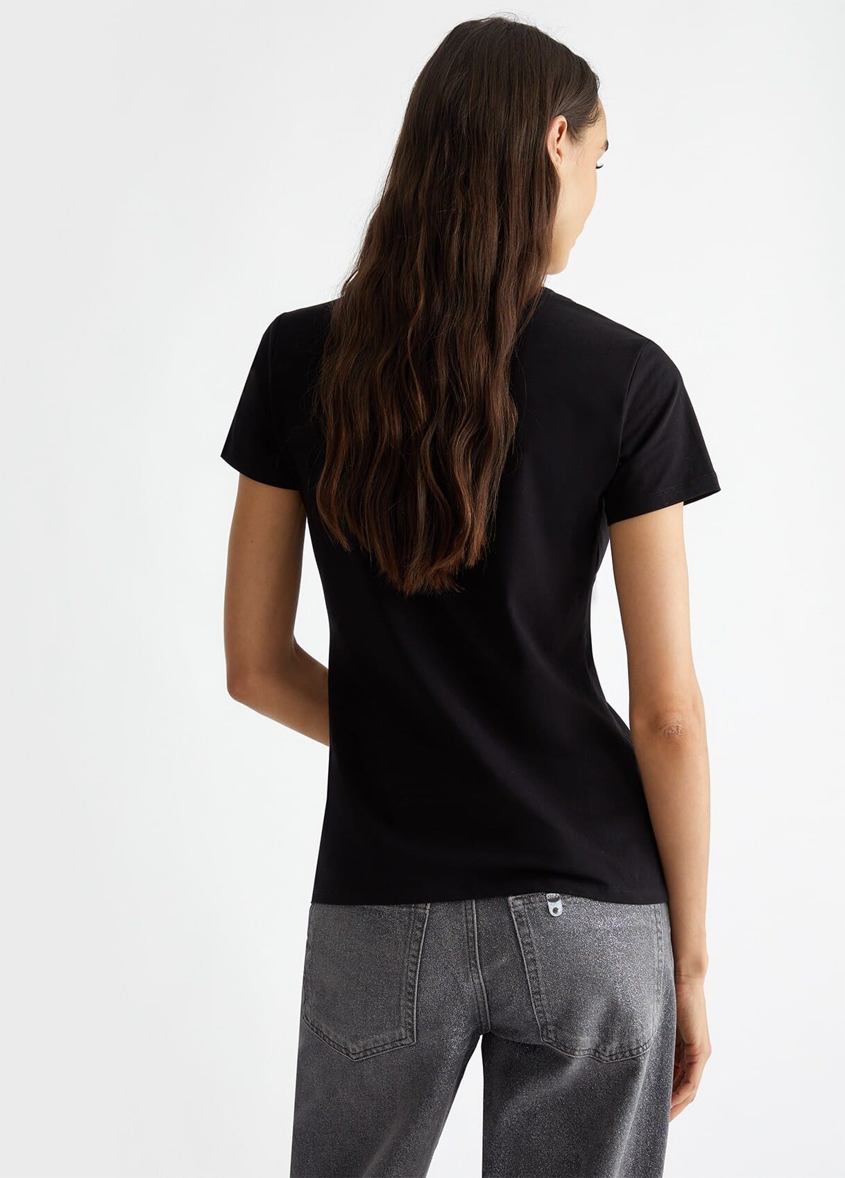 T-Shirt Con Logo E Strass Liu Jo